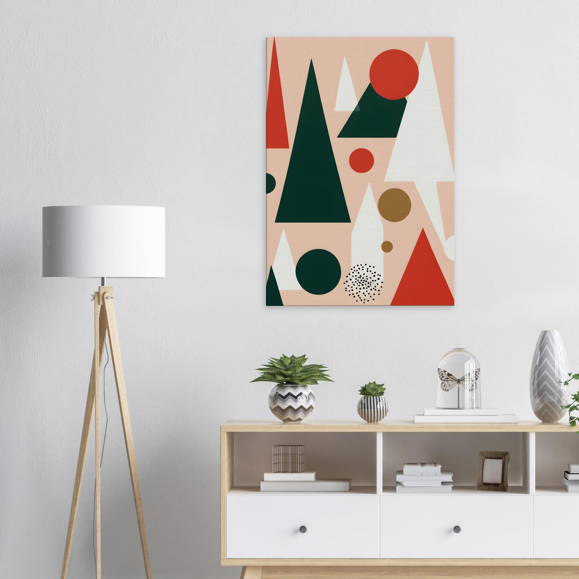 Playful Forest - Minimalist Abstract Christmas Art for Home