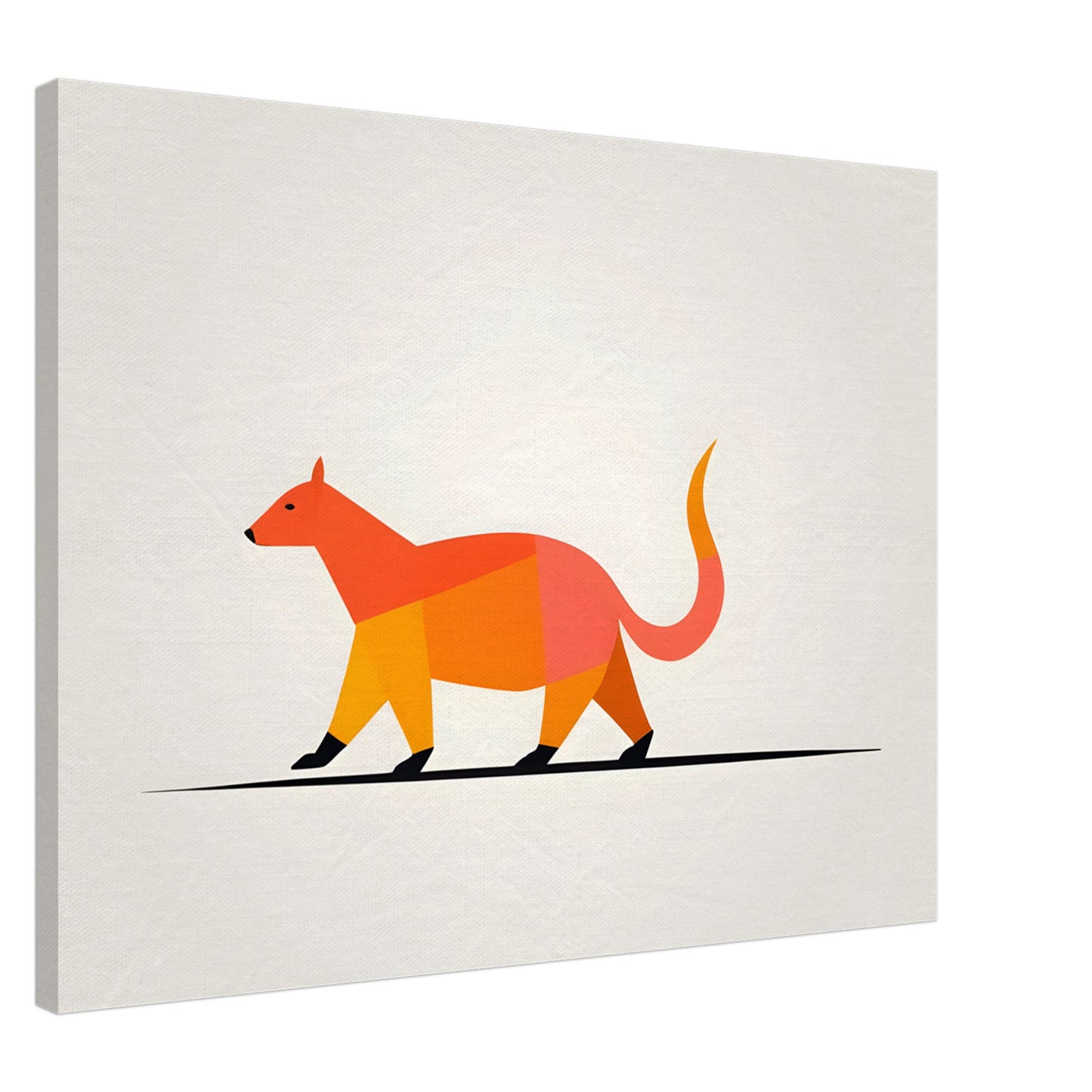 Feline Walk - Minimalist Abstract Wall Art Design