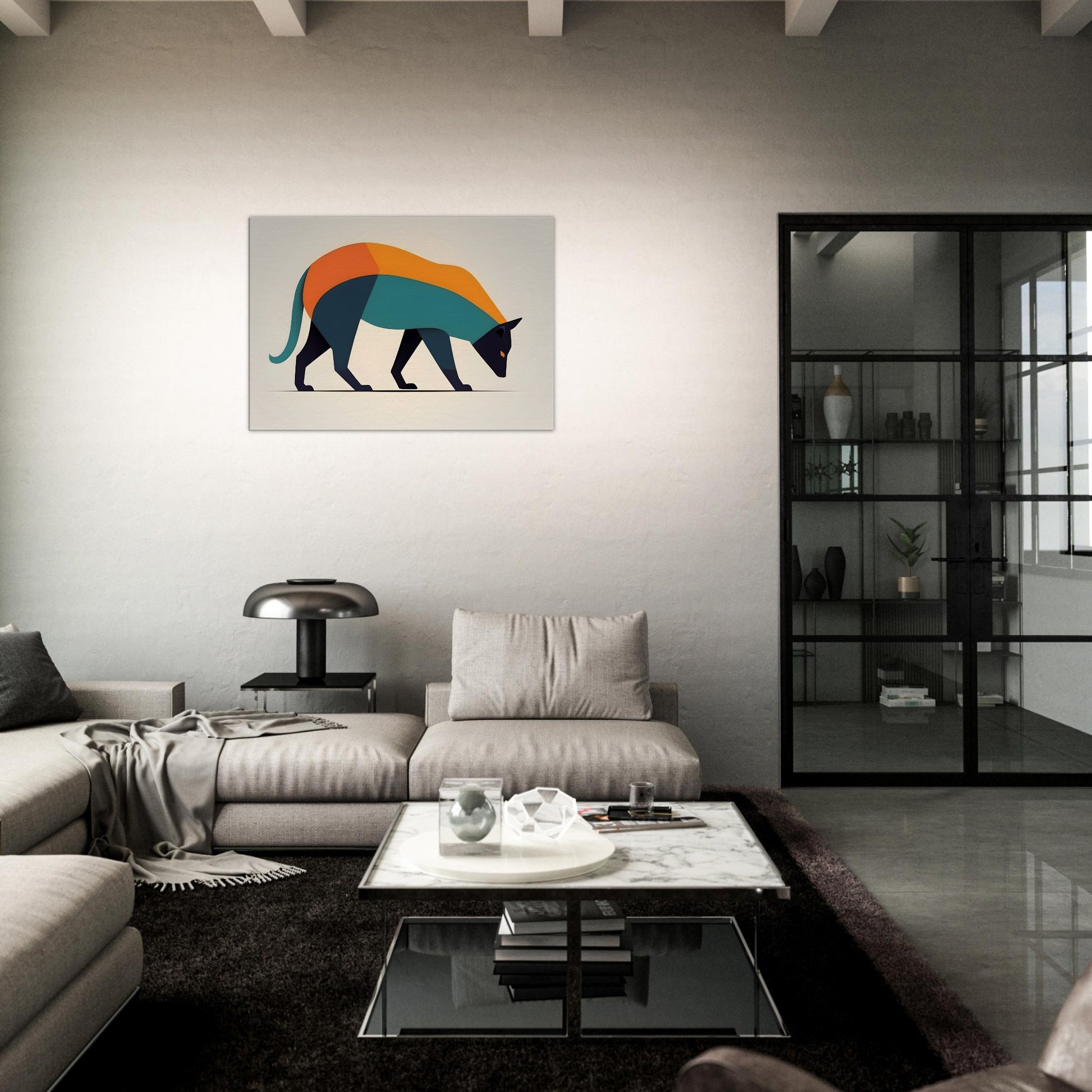 Harmonious Fusion - Minimalist Abstract Animal Wall Art