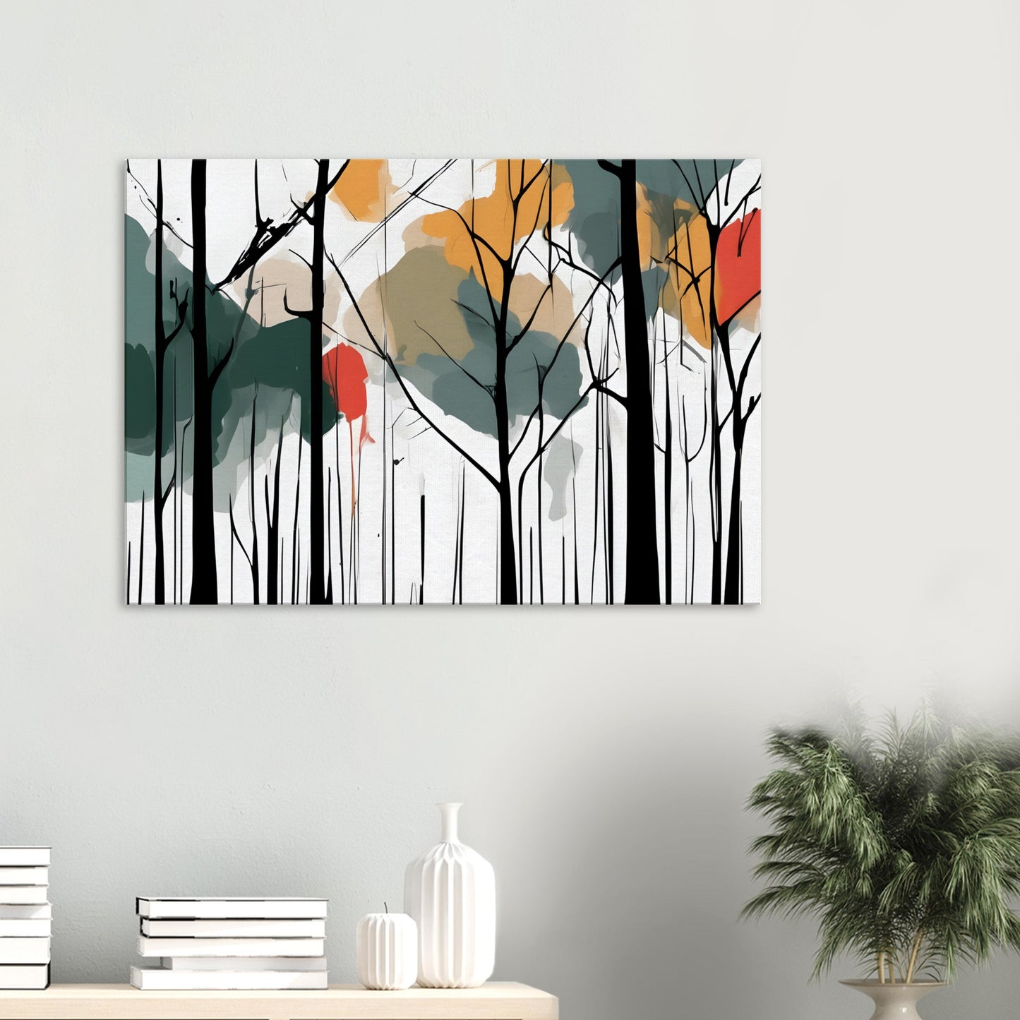 Whimsical Forest Minimalist Abstract Art