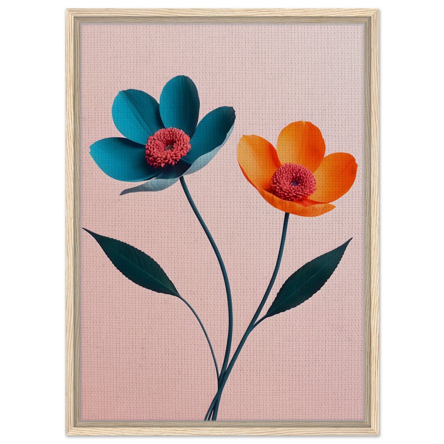 Harmony in Bloom | Stunning Vertical Floral Canvas Art