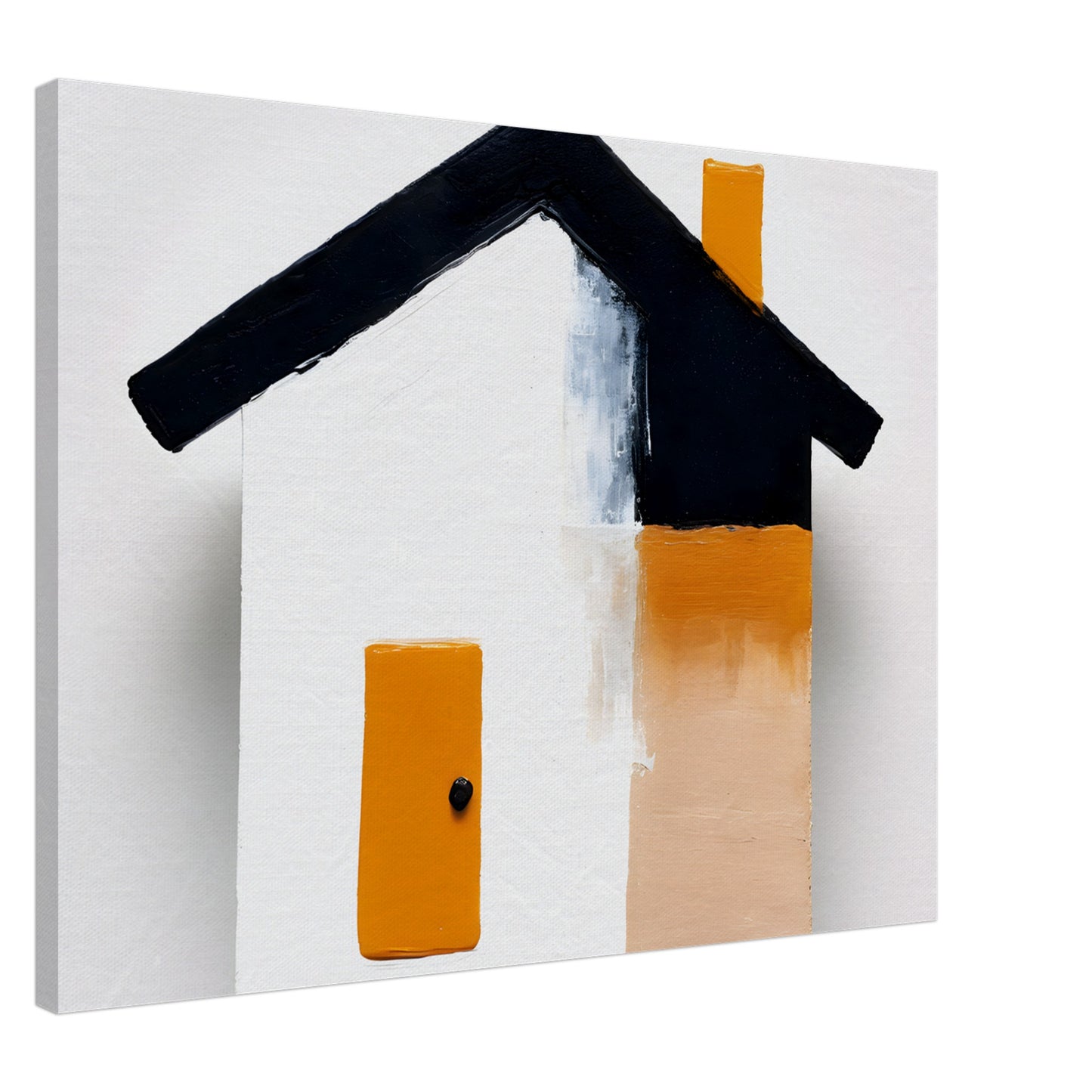 Charming Simplicity: Minimalist House Canvas Art