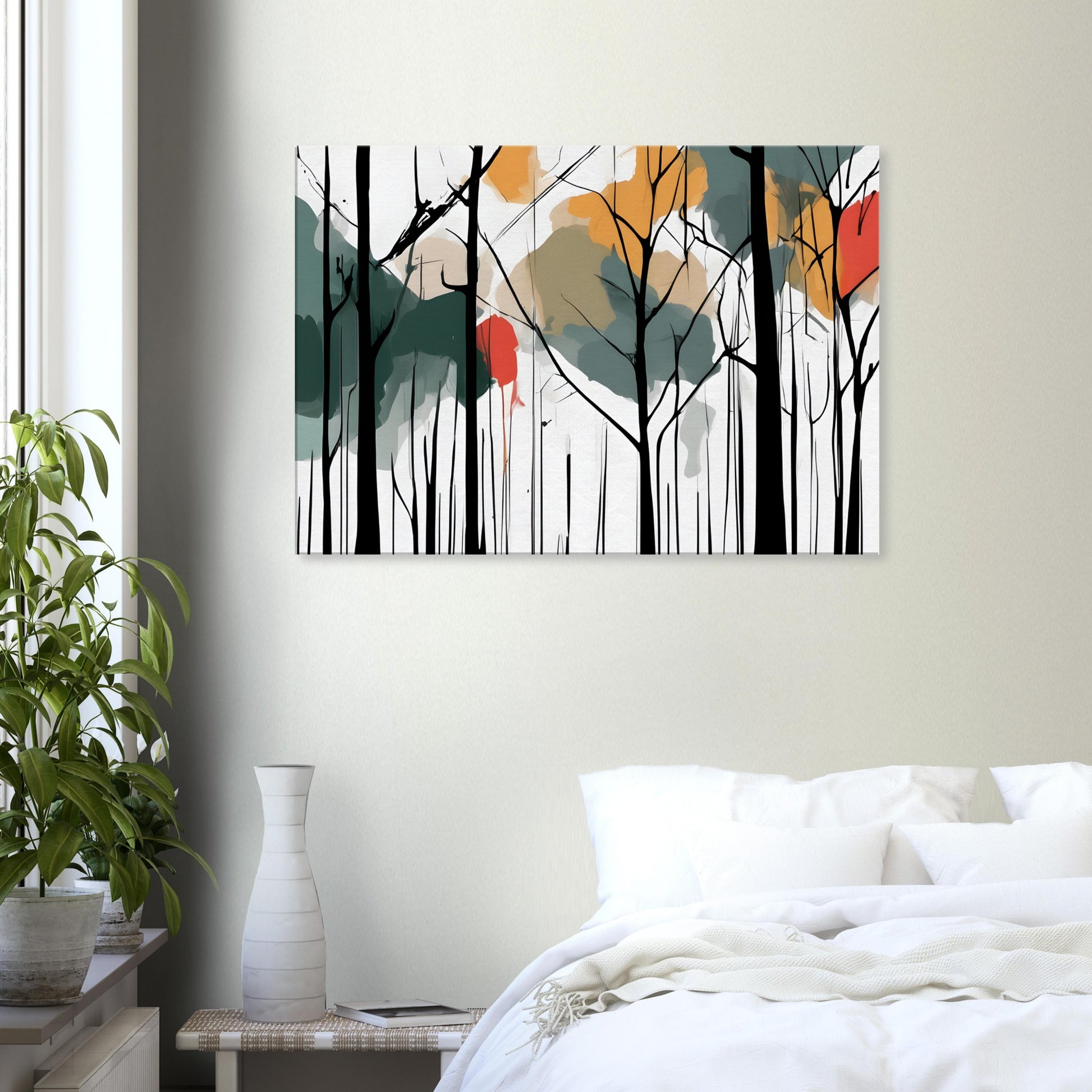 Whimsical Forest Minimalist Abstract Art