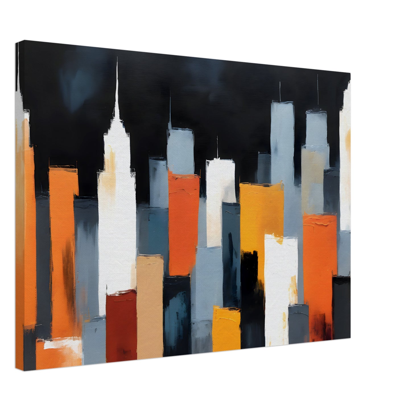 Serene Urban Silhouettes: Minimalist Skyline Canvas Art