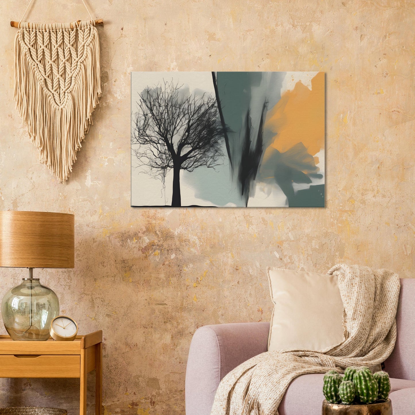 Solitude - Minimalist Abstract Tree Canvas Print