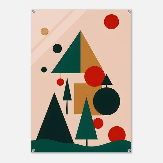 Forest Harmony - Minimalist Abstract Christmas Art