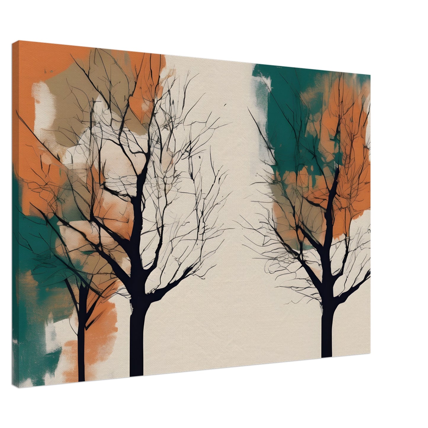 Nature's Silence - Abstract Tree Canvas Art