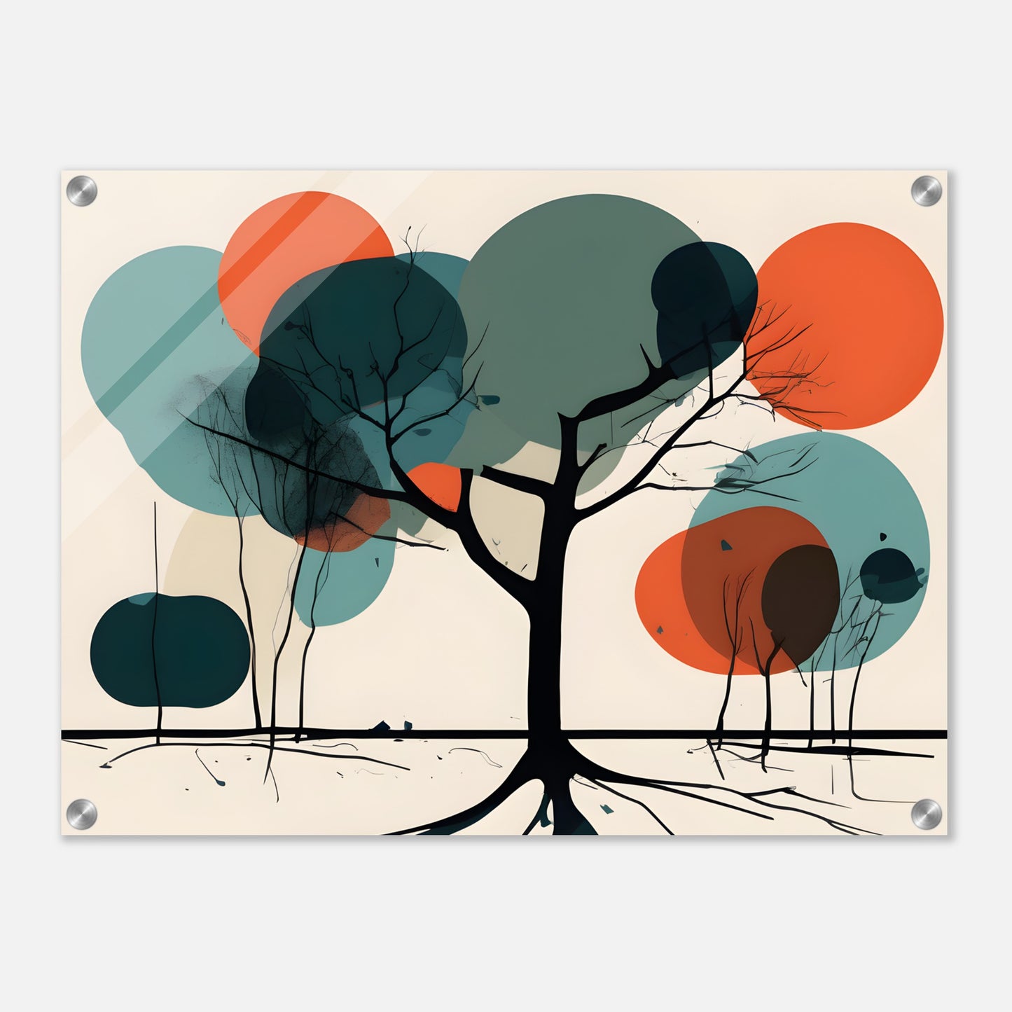 Serene Tree - Minimalist Abstract Acrylic Wall Art