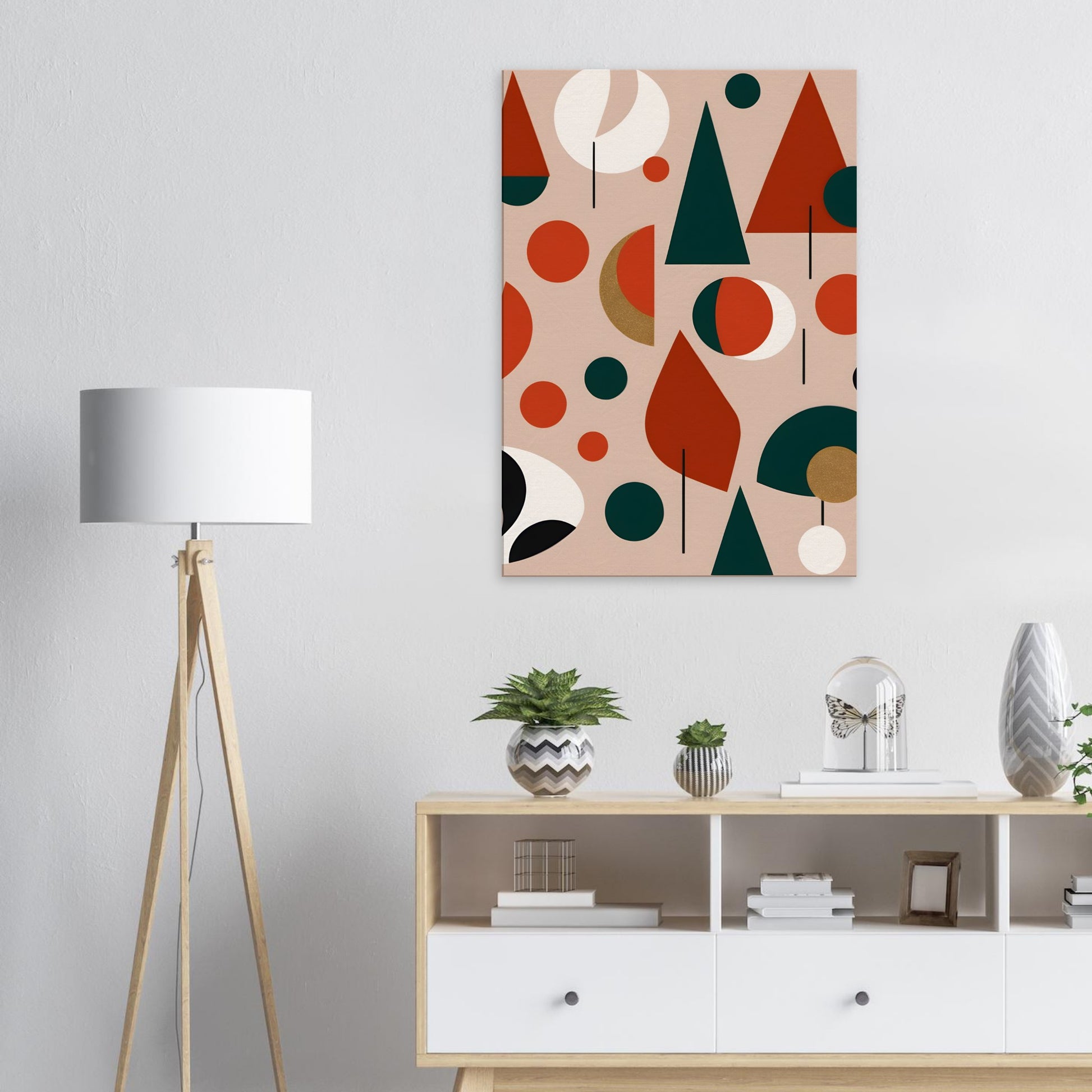 Whimsical Winter - Minimalist Christmas Canvas Art