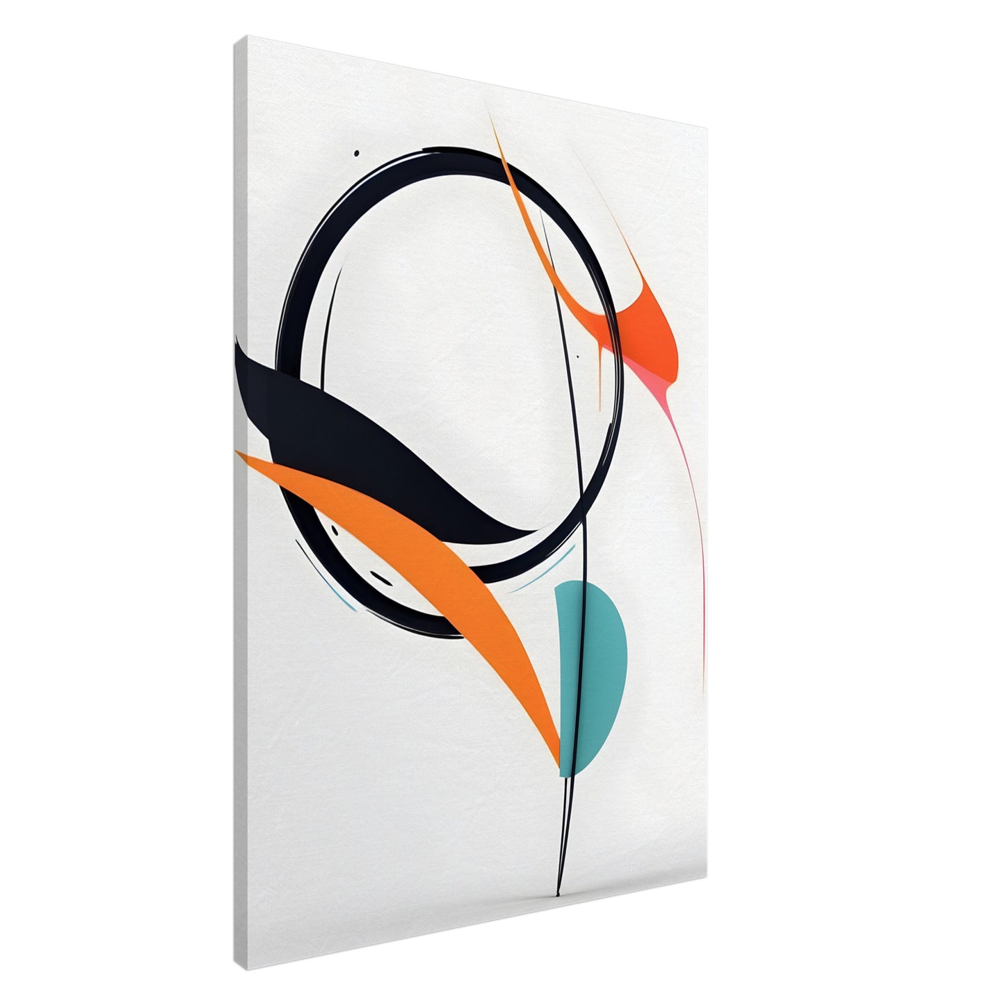 Minimalist Abstract Canvas Print with Dynamic Color Flow