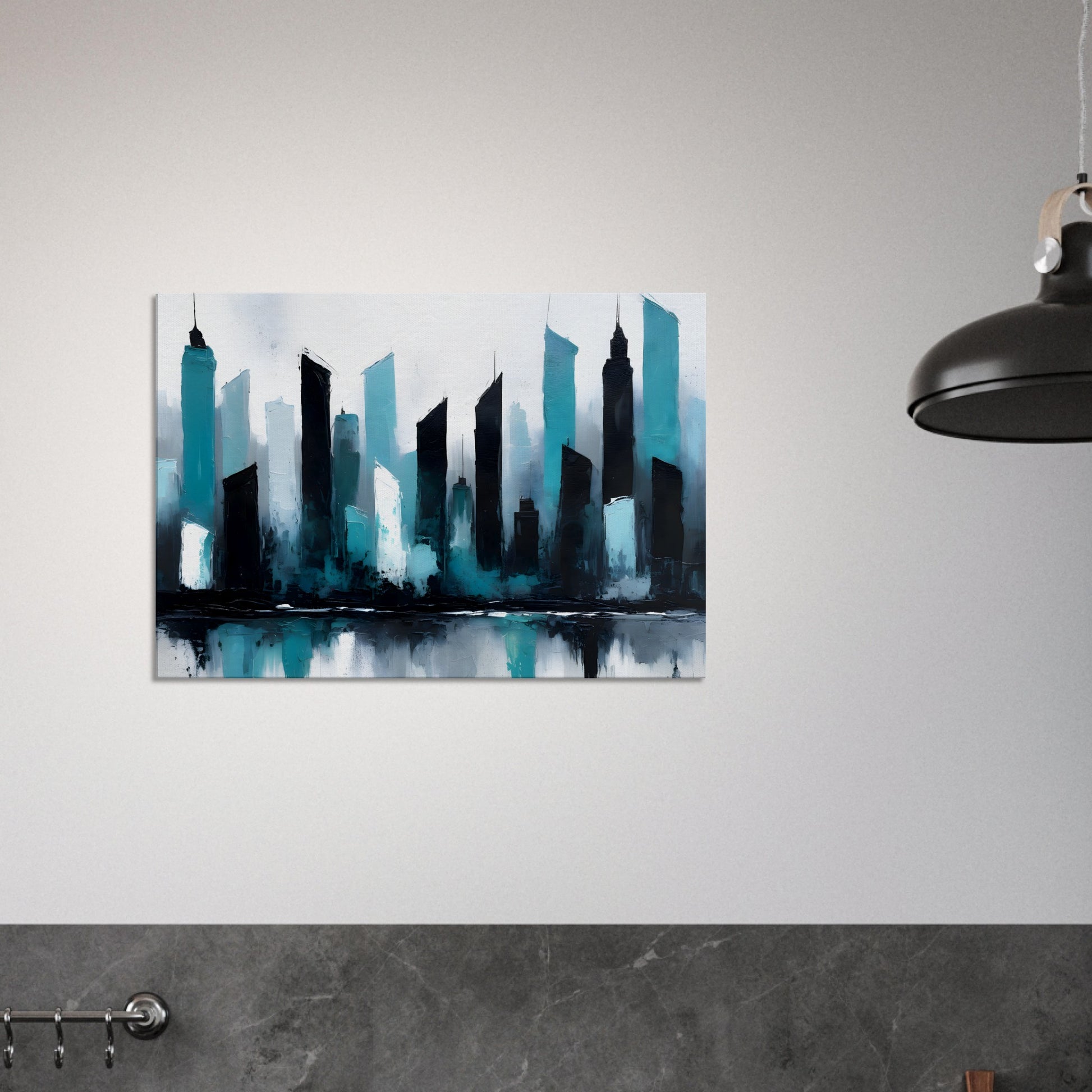 Dreamscape Urban Canvas - Abstract Skyline Art