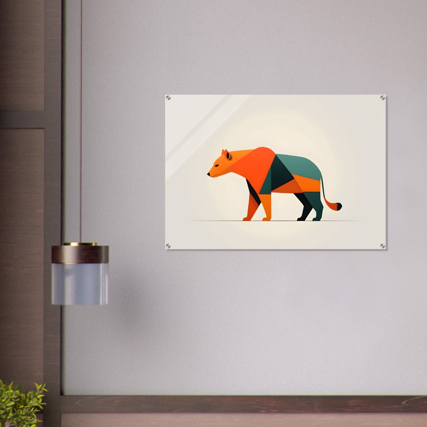 Bear Essence - Colorful Minimalist Art Print for Modern Spaces