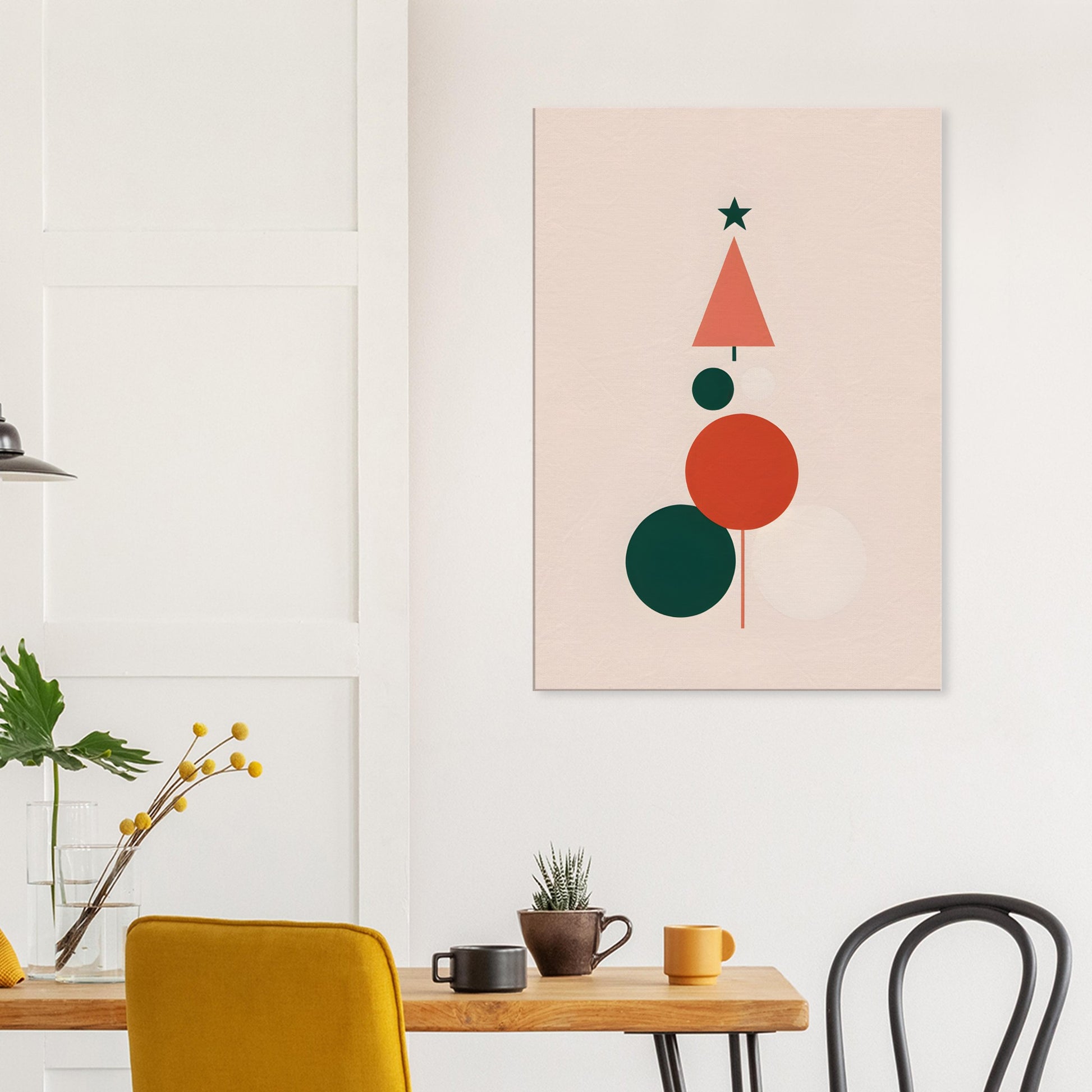 Harmony of Shapes - Minimalist Christmas Art for Modern Decor