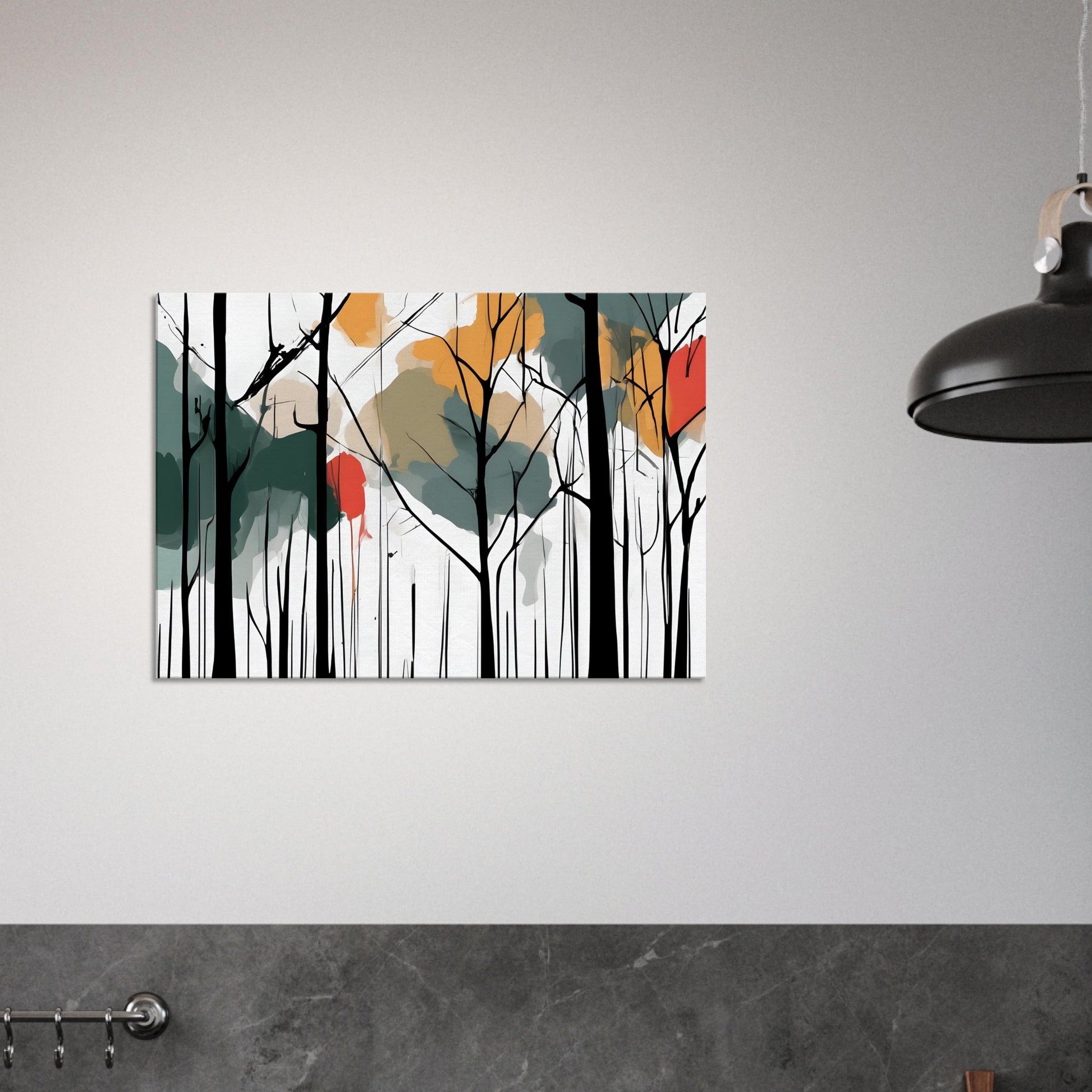 Whimsical Forest Minimalist Abstract Art