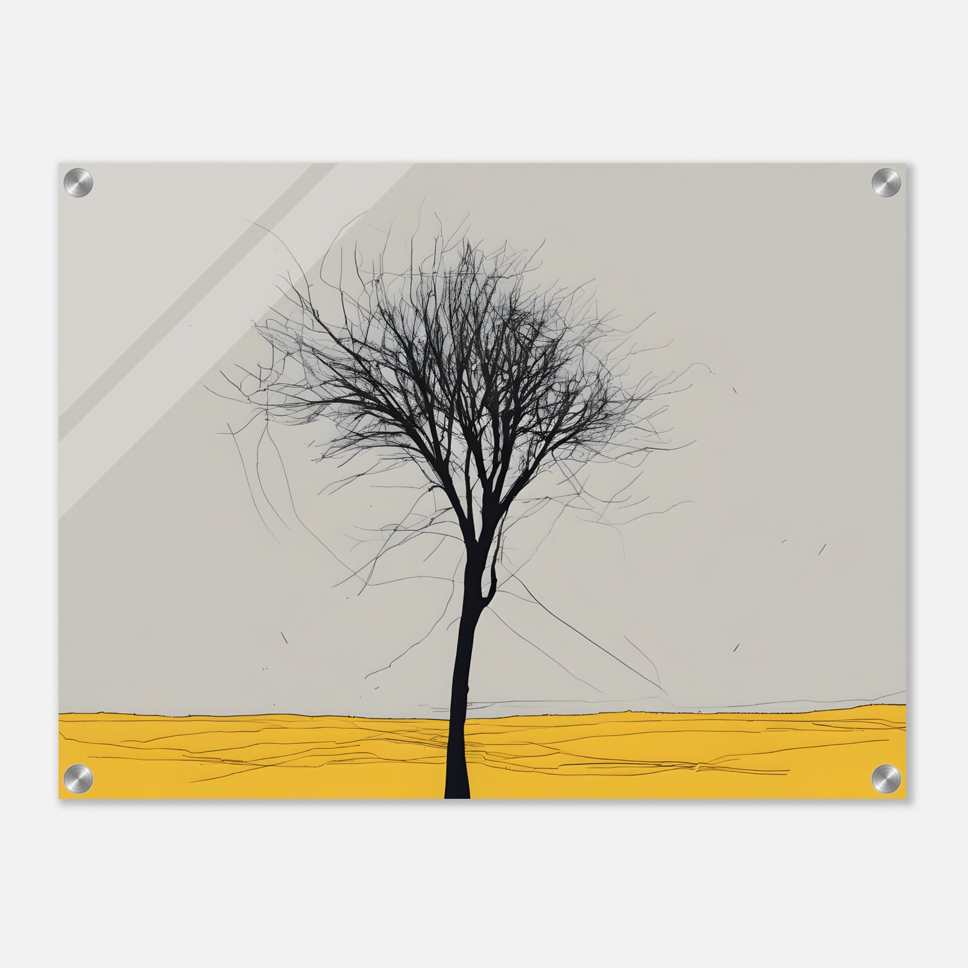 Tree of Solitude - Minimalist Abstract Wall Art