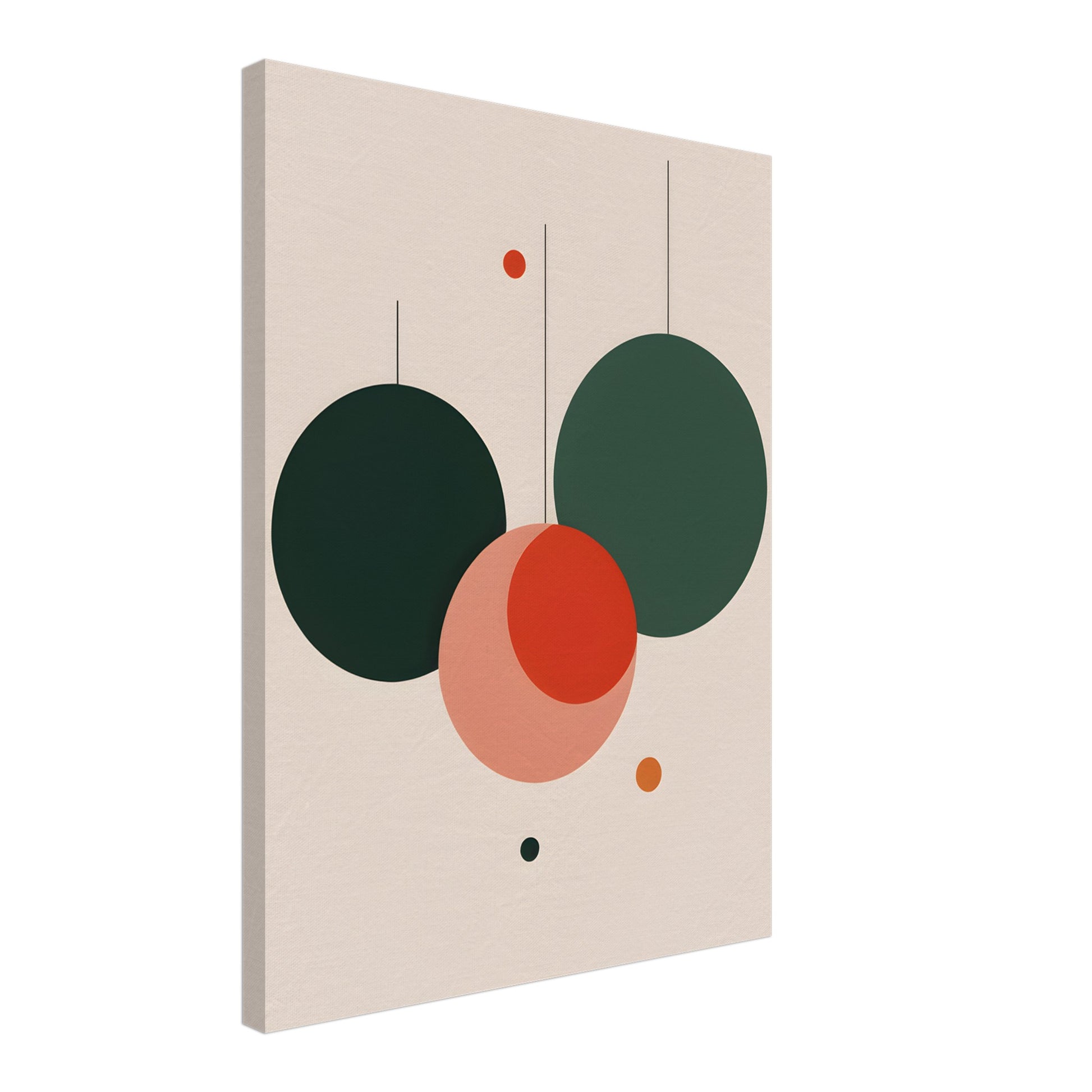 Festive Harmony - Minimalist Christmas Abstract Canvas Art