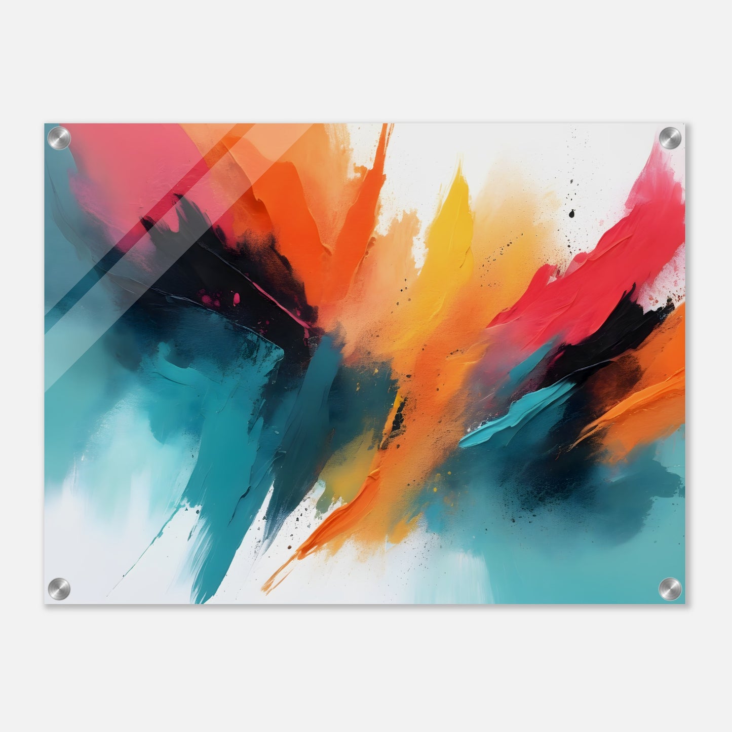 Exquisite Blaze: Minimalist Abstract Acrylic Print