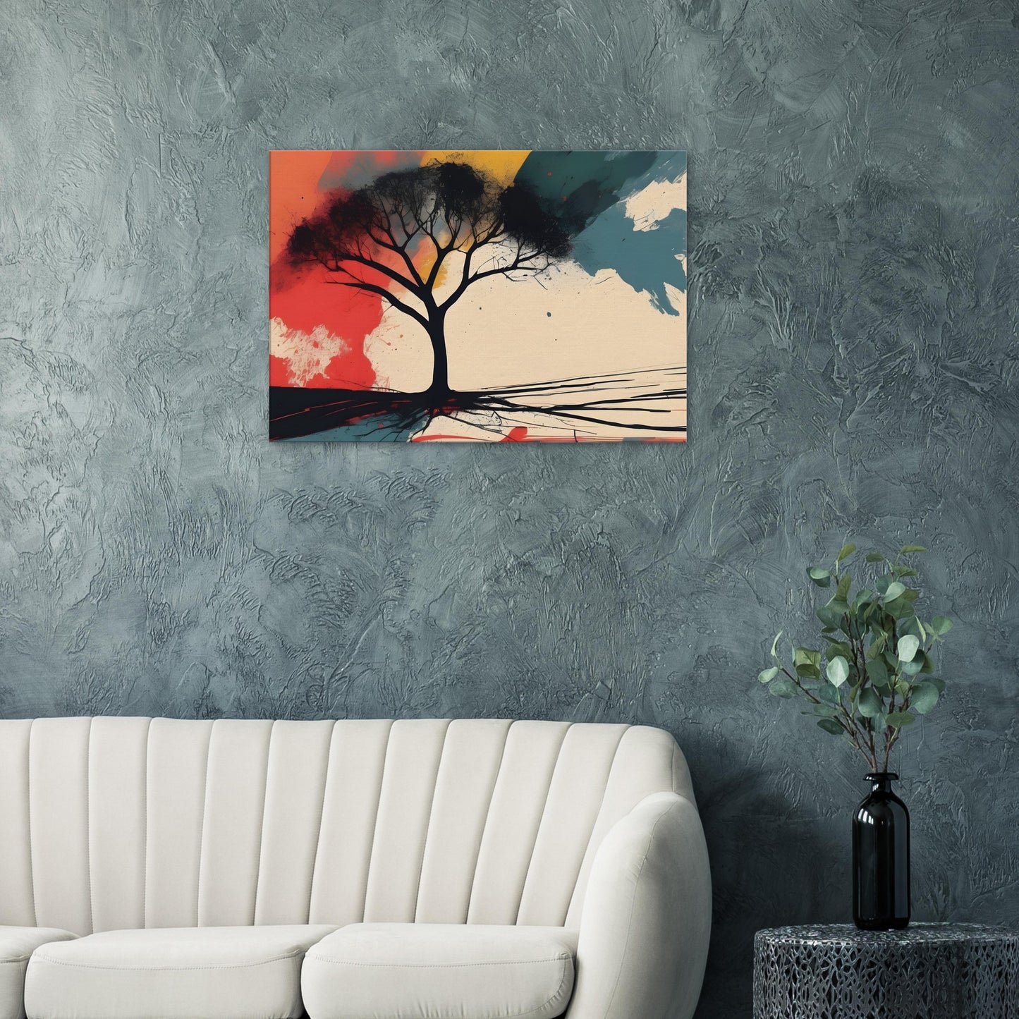 Whimsical Serenity - Modern Tree Abstract Art for Home