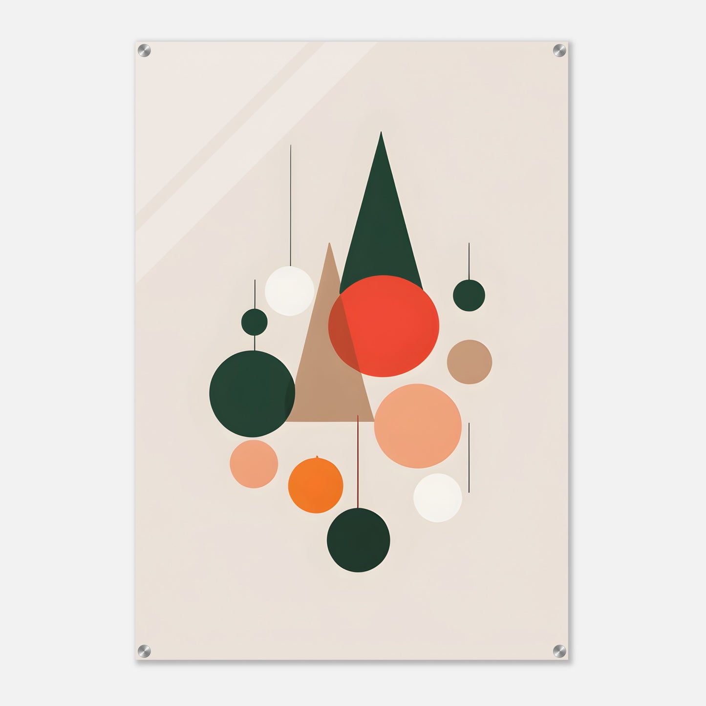 Harmony of Shapes - Minimalist Christmas Acrylic Art