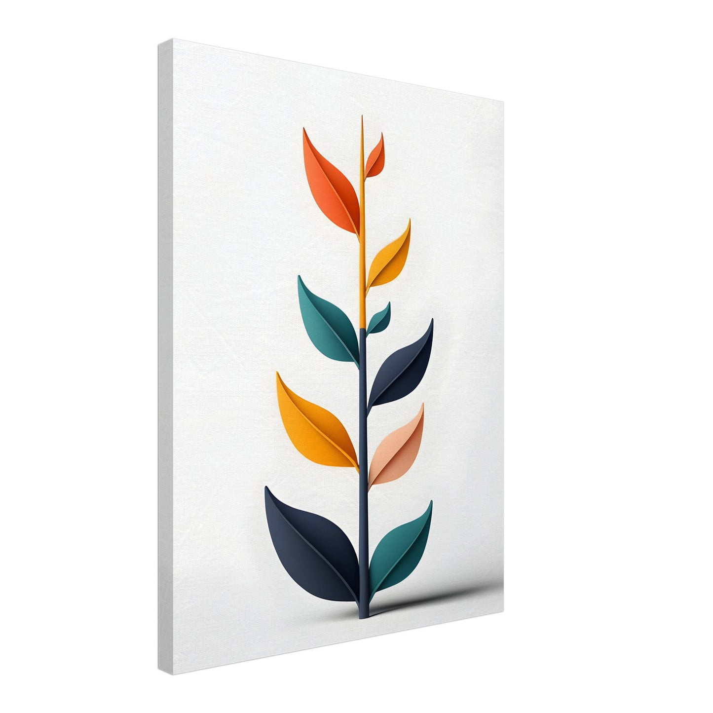 Minimalist Abstract Plant Canvas Print for Modern Decor