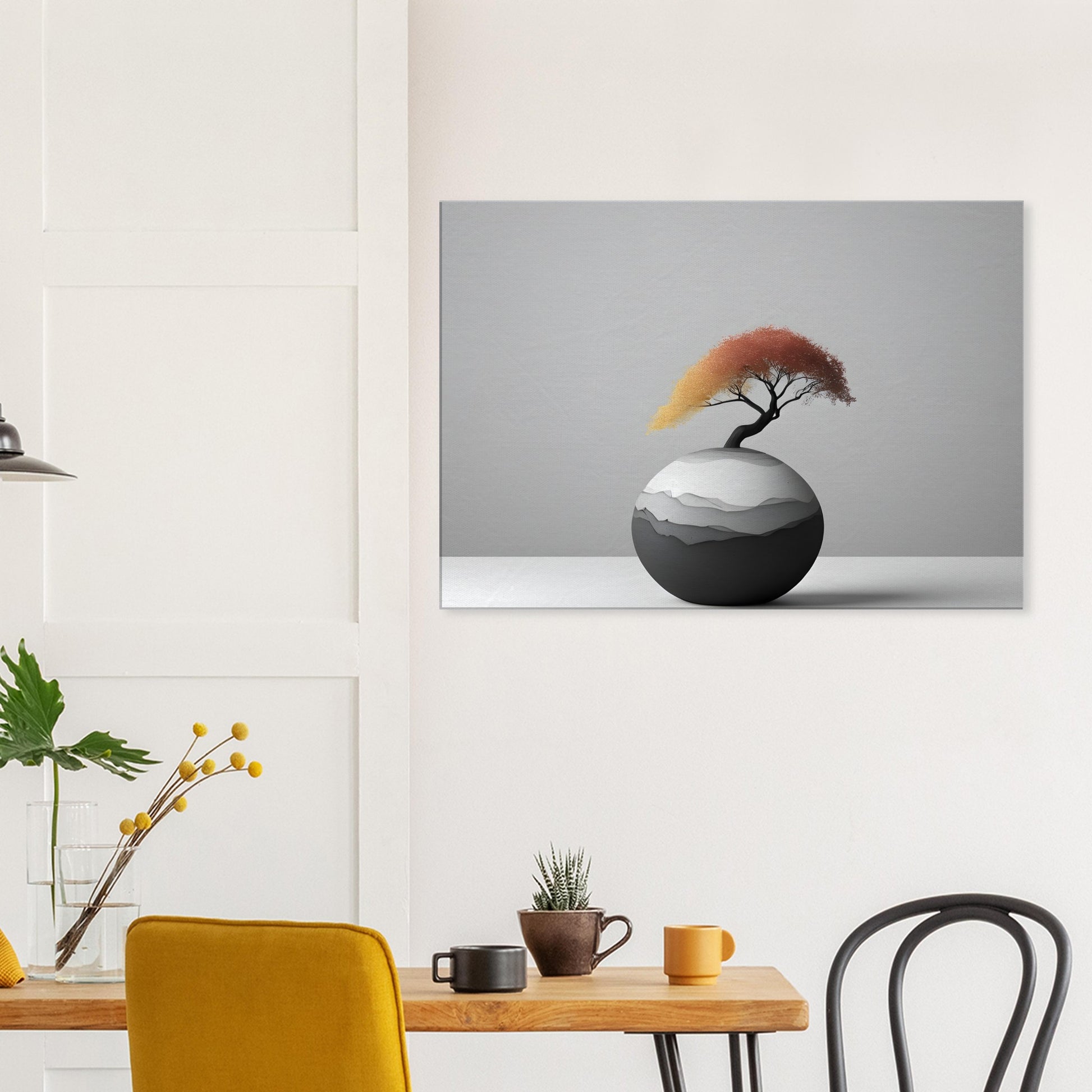 Stunning Minimalist Abstract Wall Art with Tree Design