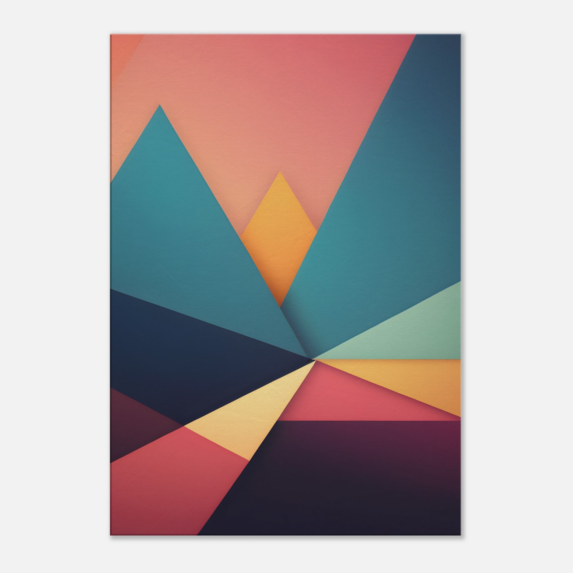 Peaks of Serenity: Beautiful Geometric Canvas Wall Art