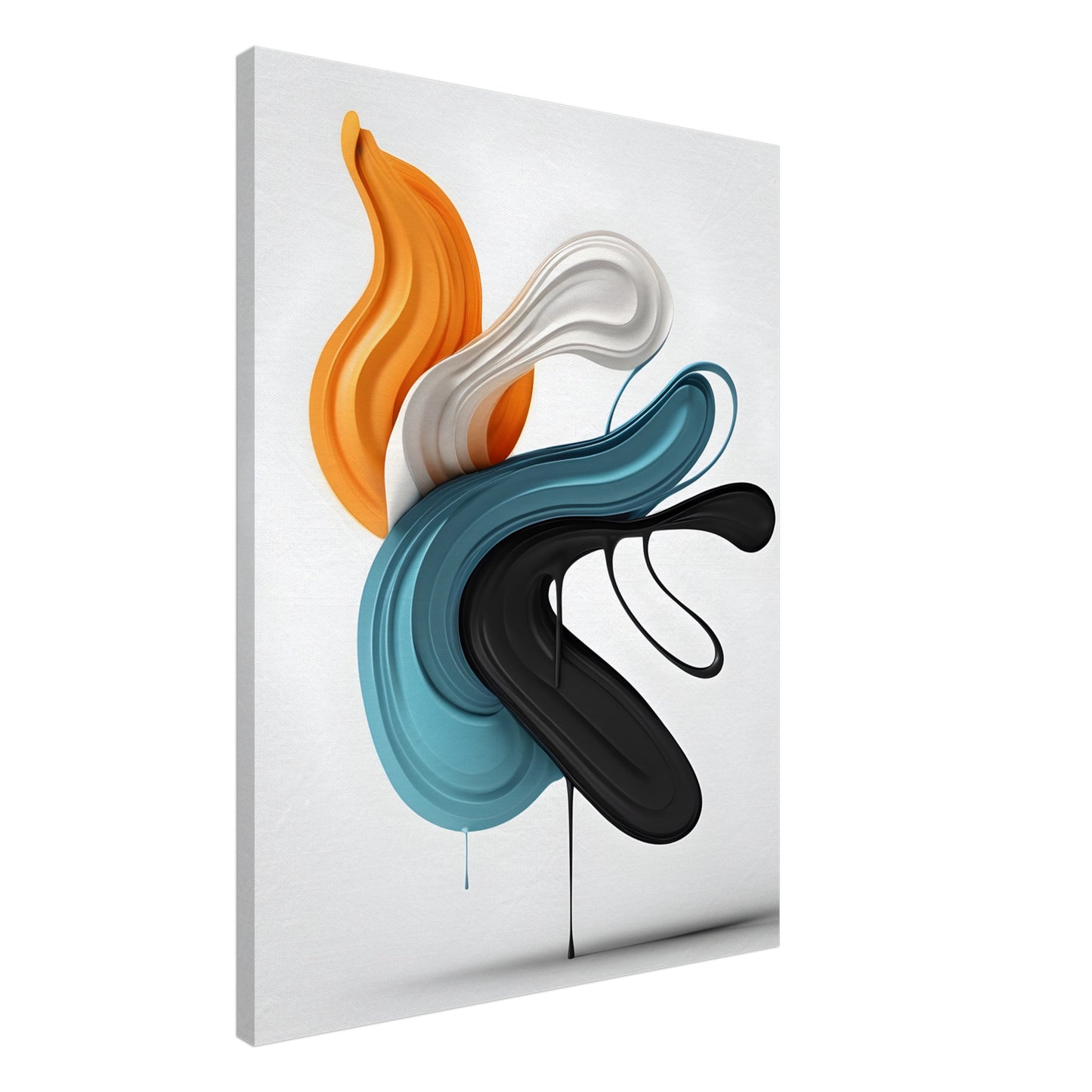 Flowing Colors: Minimalist Abstract Canvas Print Art