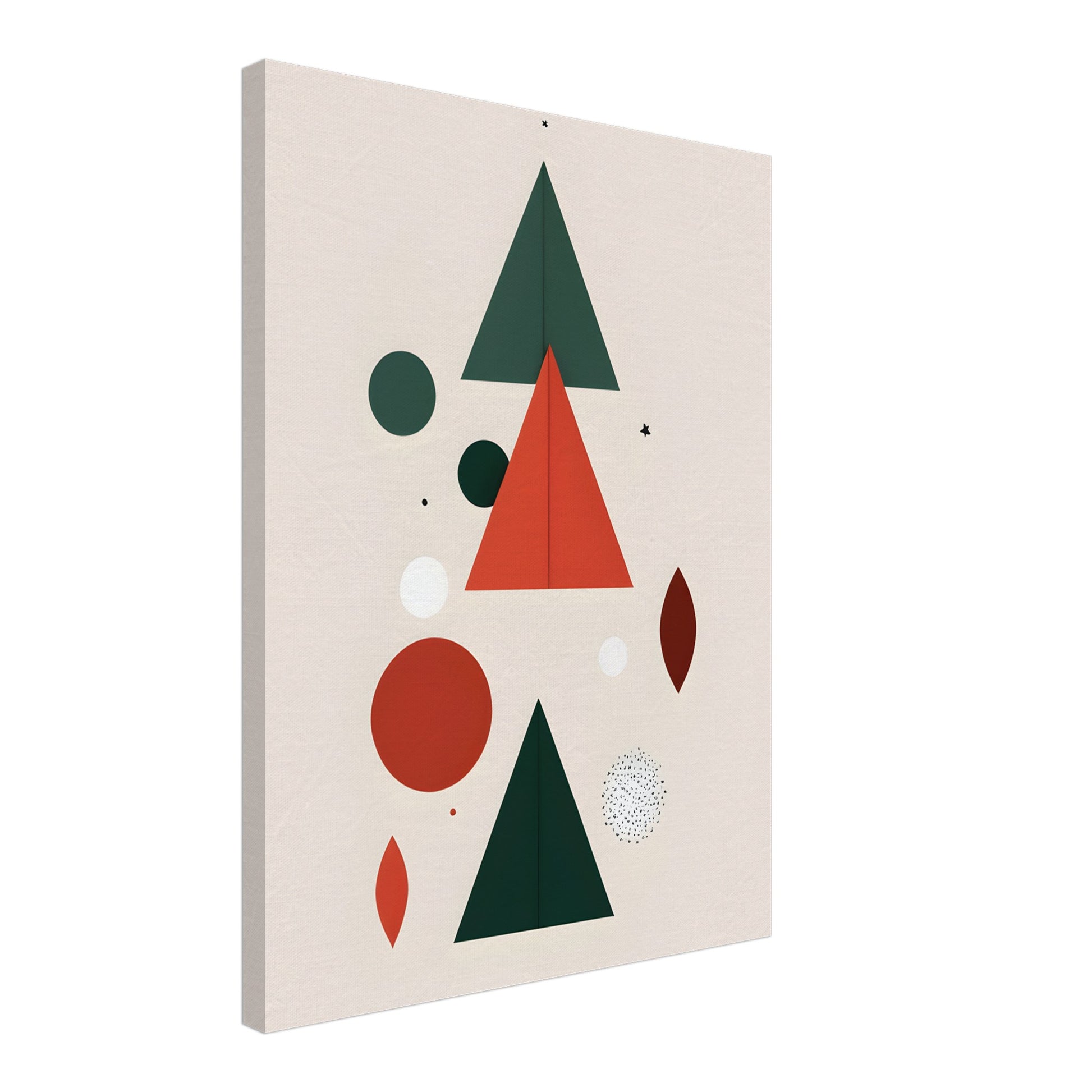 Triangular Harmony - Abstract Minimalist Christmas Wall Art