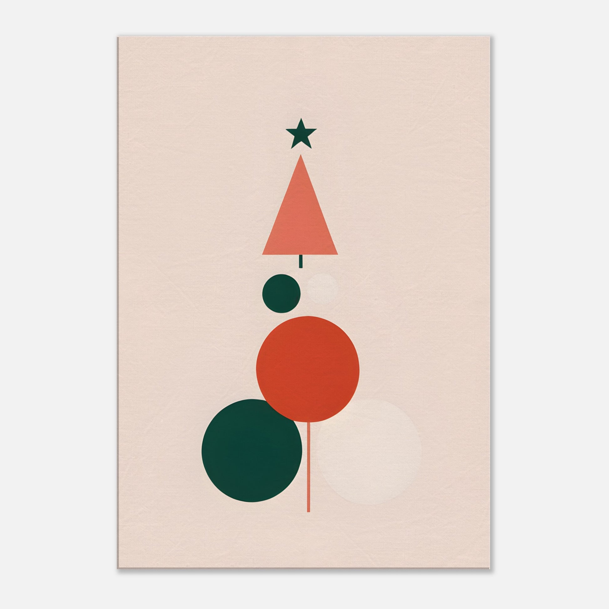 Harmony of Shapes - Minimalist Christmas Art for Modern Decor