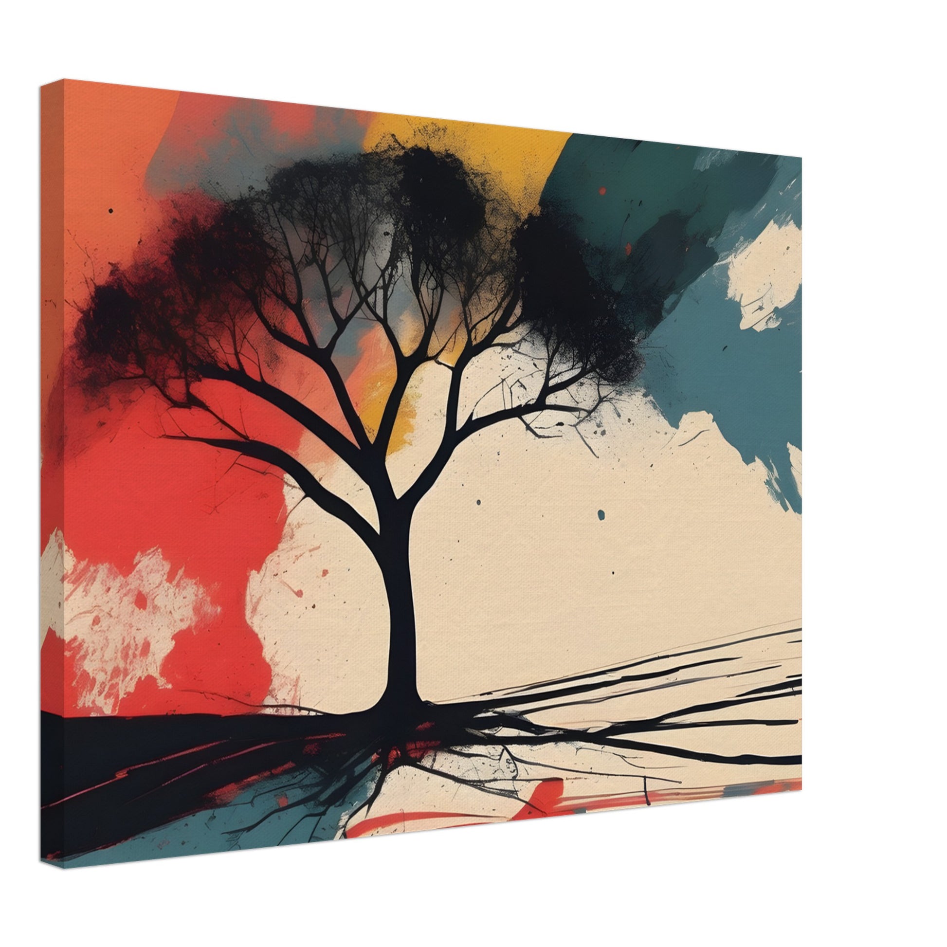 Whimsical Serenity - Modern Tree Abstract Art for Home