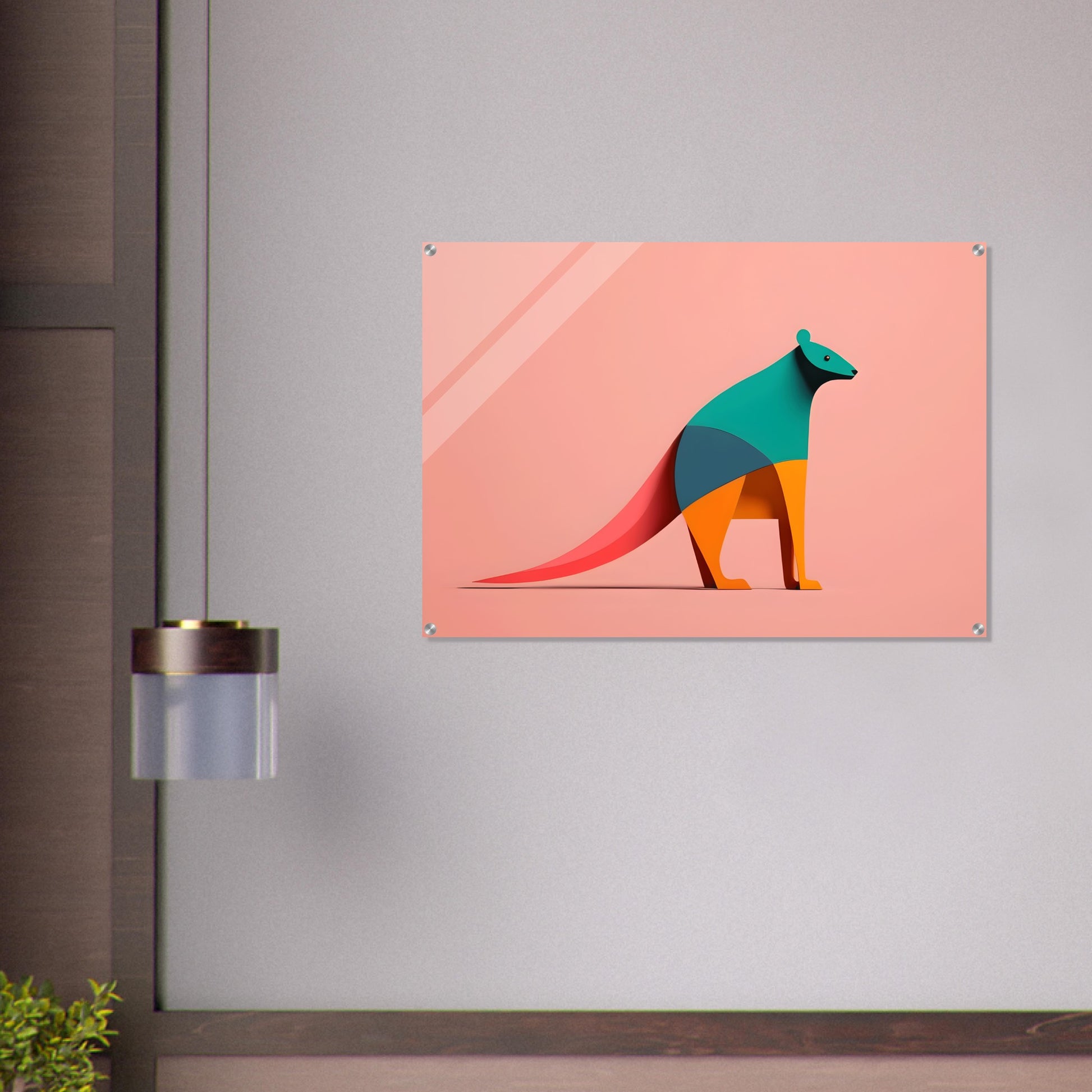 Kangaroo Essence - Minimalist Abstract Acrylic Print