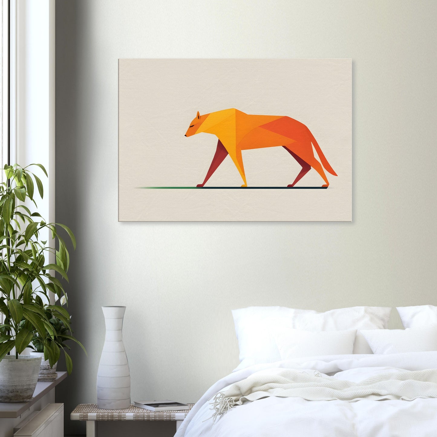 Prismatic Fox - Minimalist Abstract Wall Art