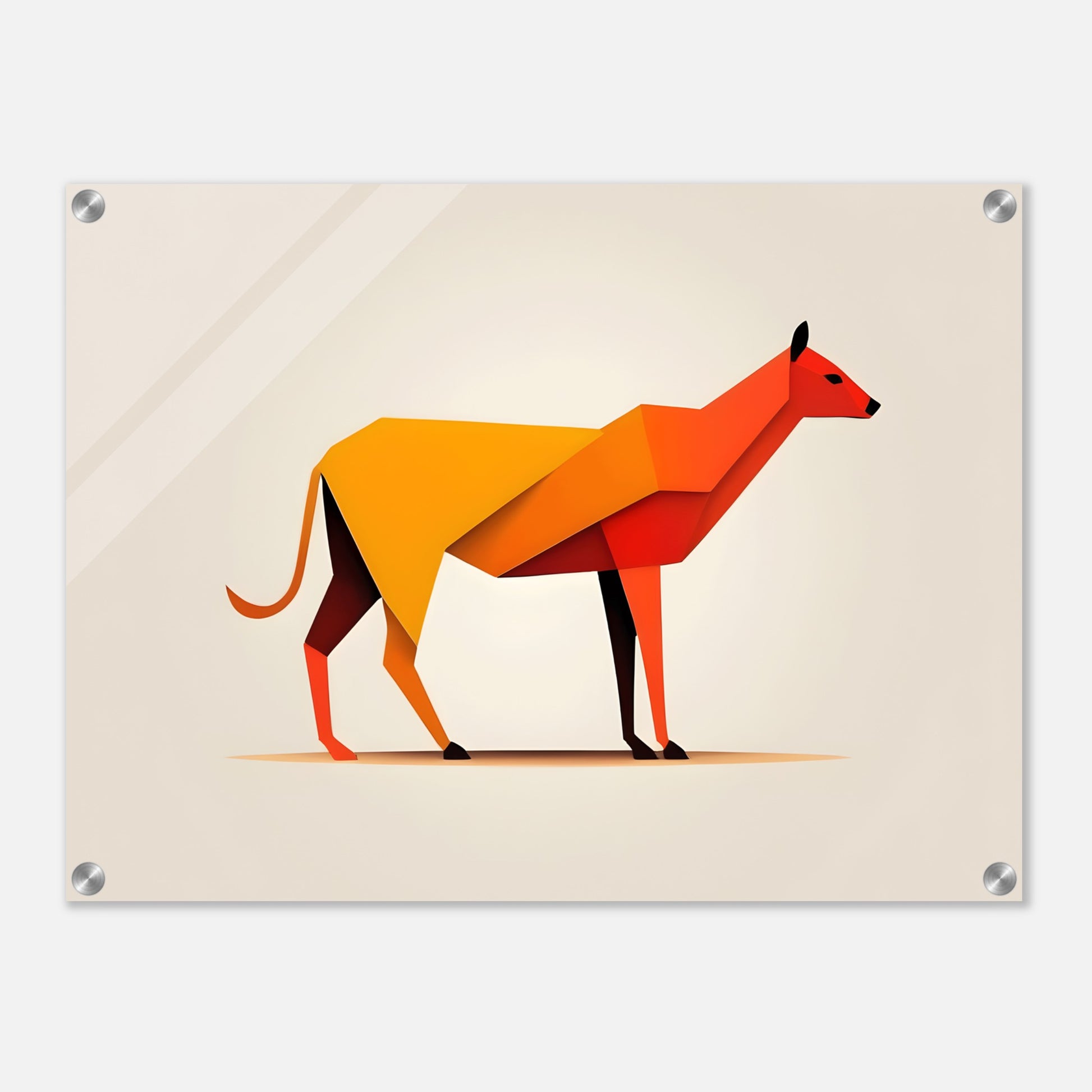 Polygonal Canine - Unique Minimalist Abstract Art Decor