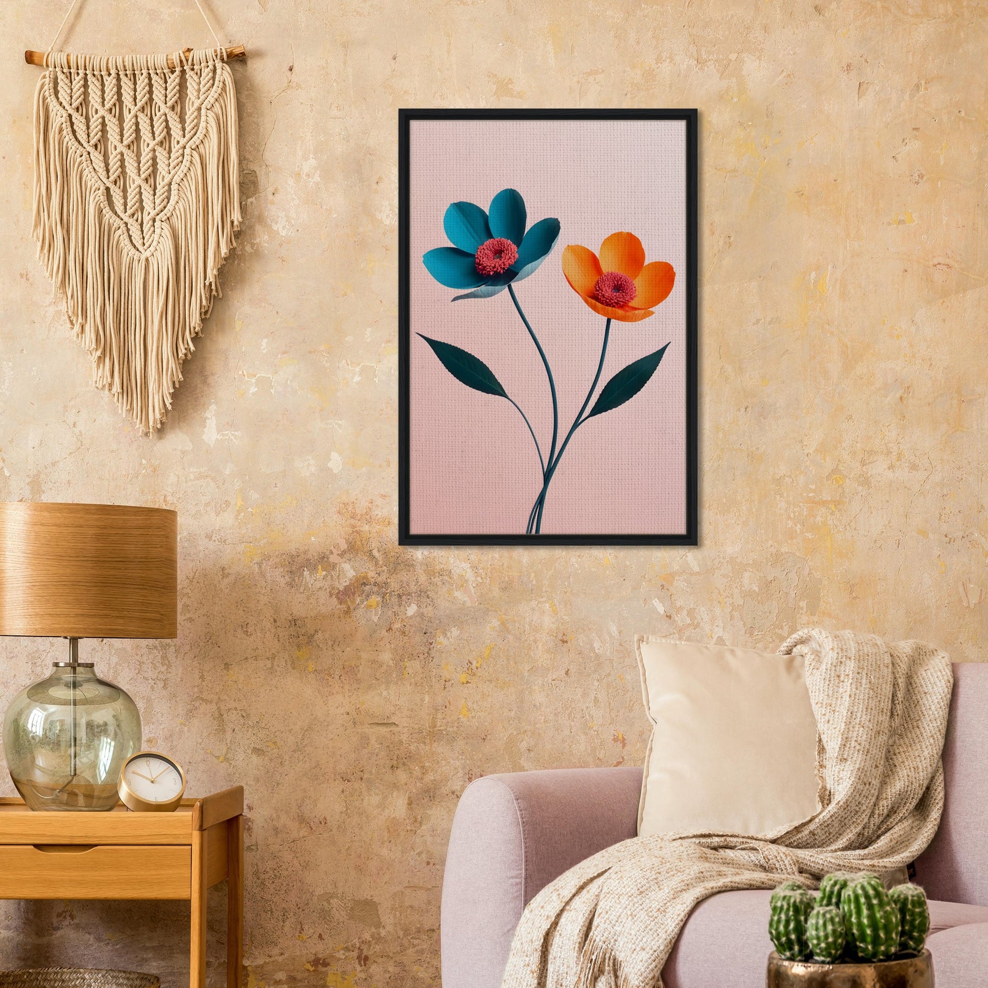 Harmony in Bloom | Stunning Vertical Floral Canvas Art