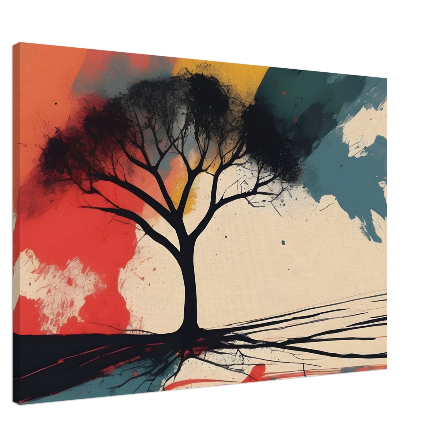 Whimsical Serenity - Modern Tree Abstract Art for Home