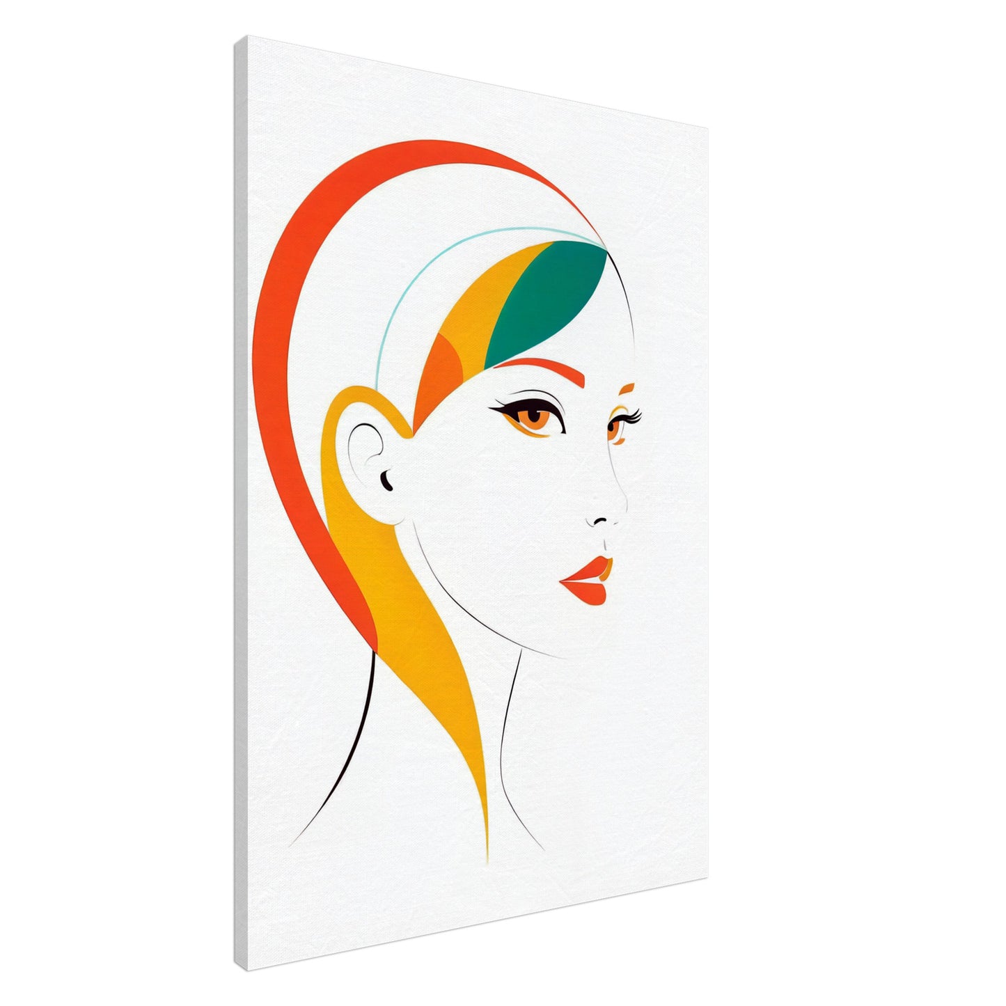 Elegance Unveiled - Minimalist Abstract Female Portrait