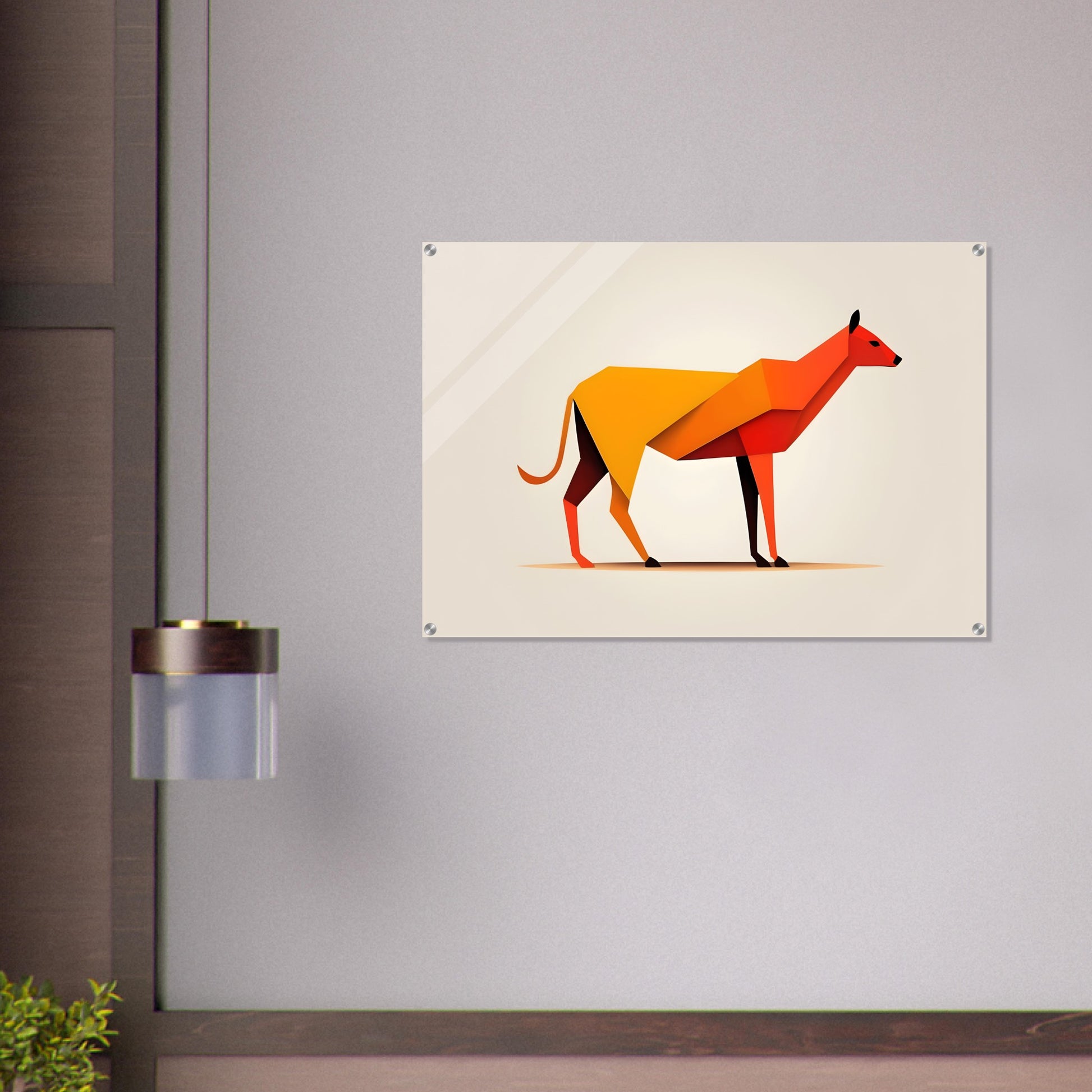 Polygonal Canine - Unique Minimalist Abstract Art Decor