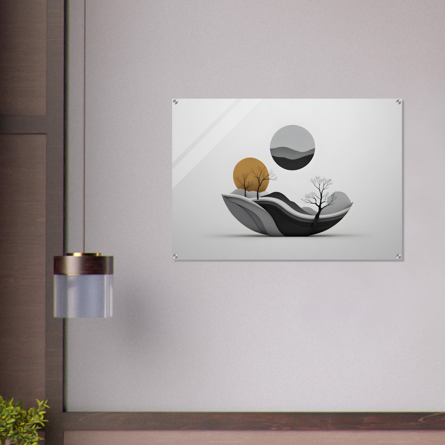 Minimalist Abstract Acrylic Print for Modern Wall Art