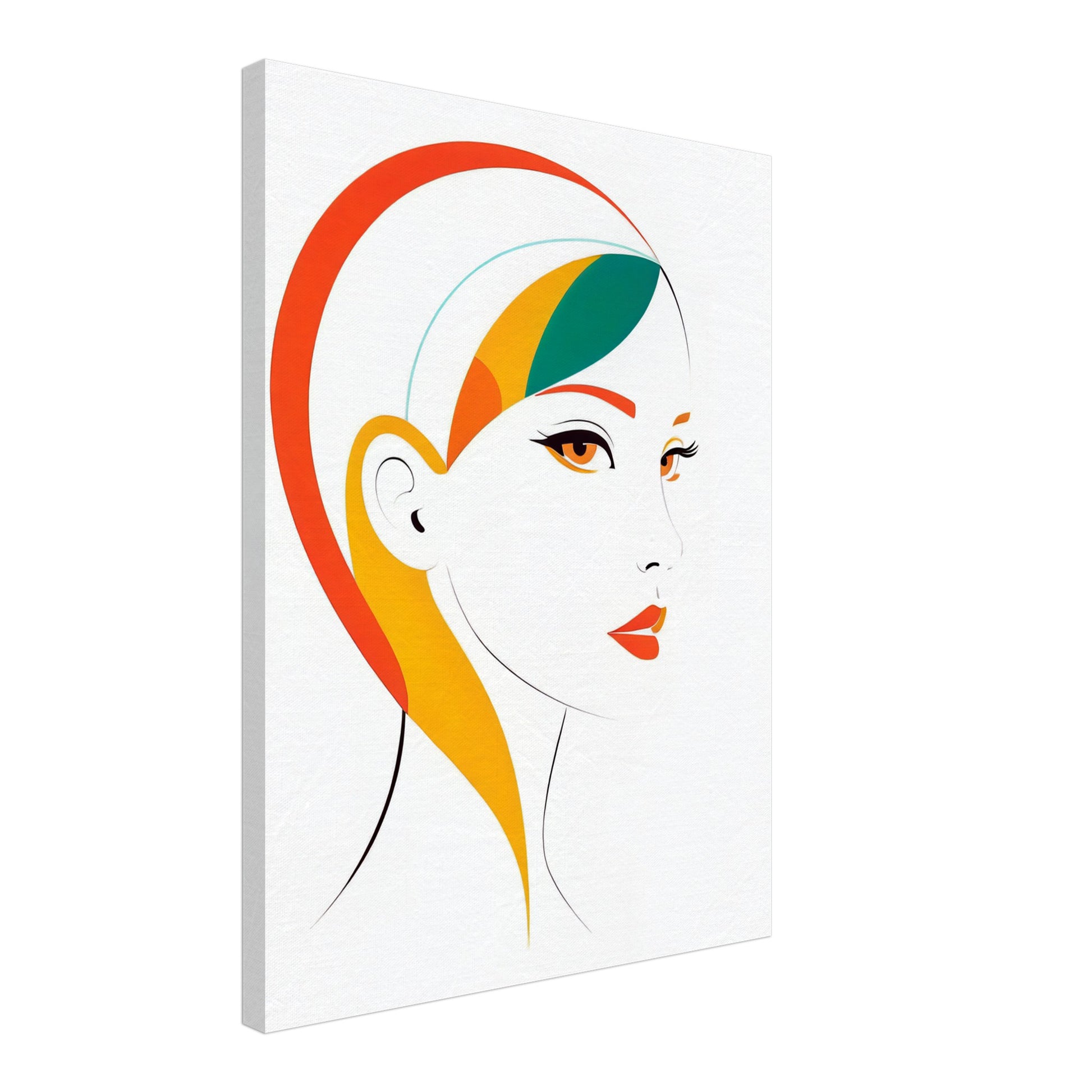 Elegance Unveiled - Minimalist Abstract Female Portrait