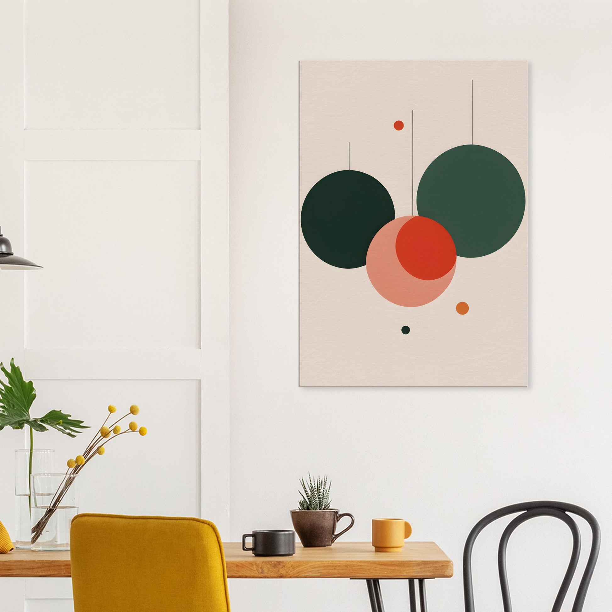 Festive Harmony - Minimalist Christmas Abstract Canvas Art