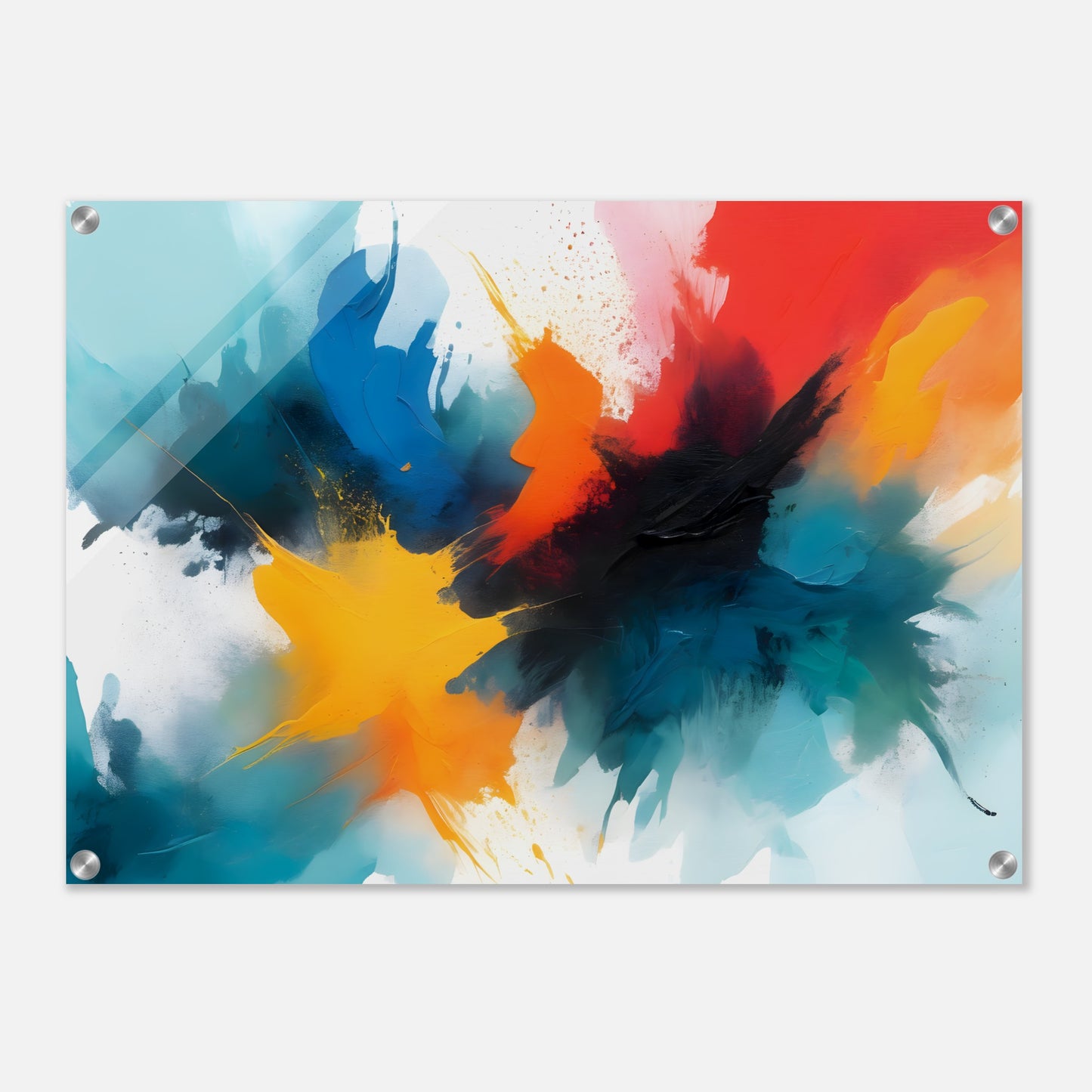 Radiant Symphony: Abstract Colorful Acrylic Art