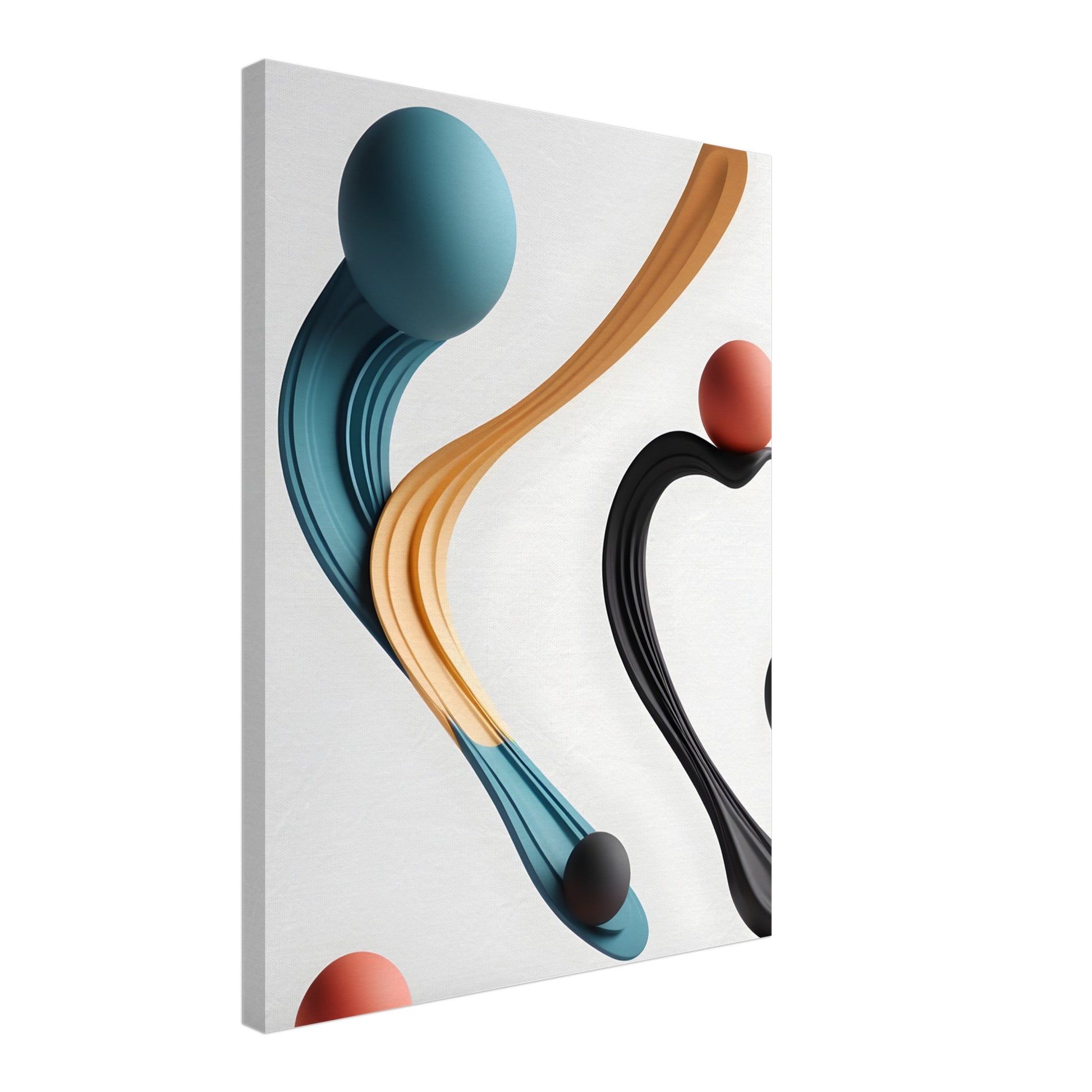 Minimalist Abstract Wall Art with Flowing Shapes and Colors