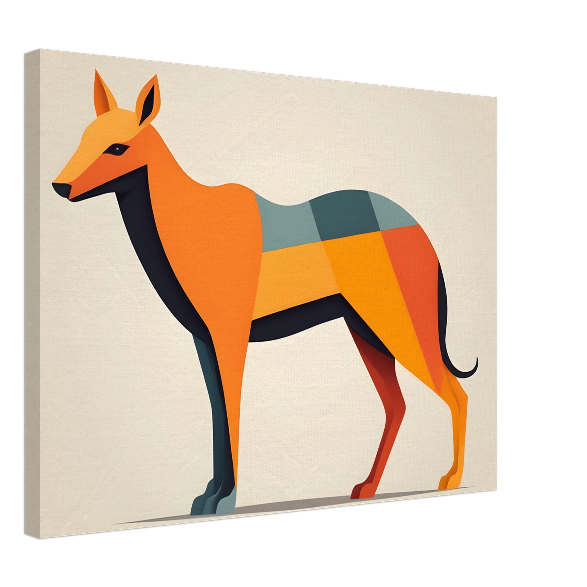 Abstract Canine Beauty - Colorful Geometric Wall Art