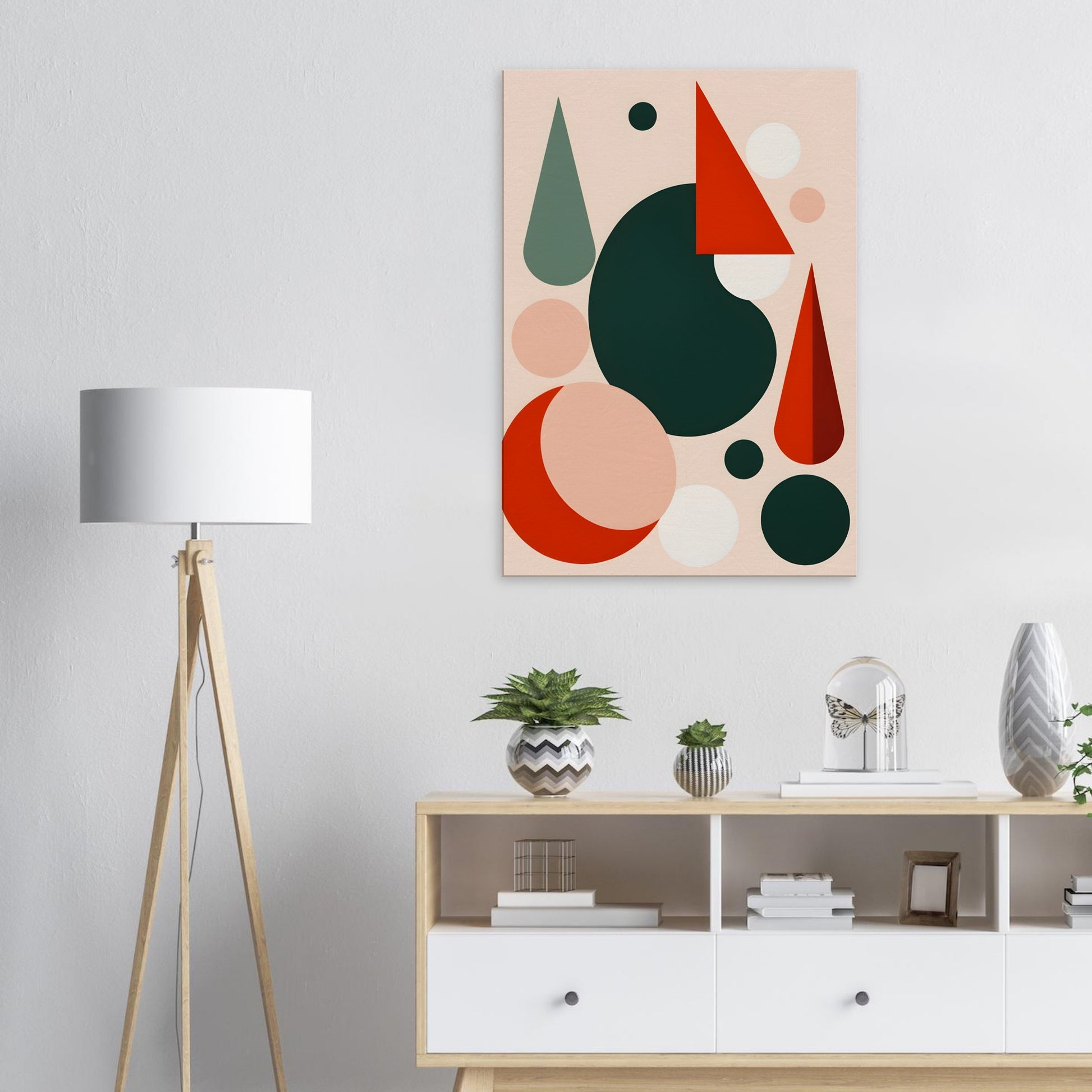 Harmony - Minimalist Christmas Abstract Wall Art Canvas