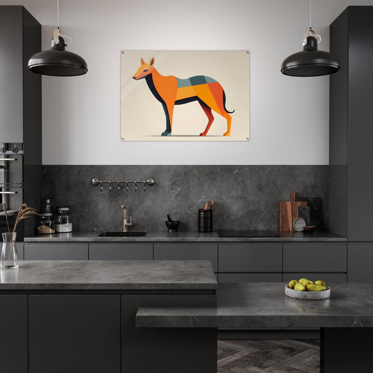 Abstract Canine - Minimalist Acrylic Artwork for Home Decor