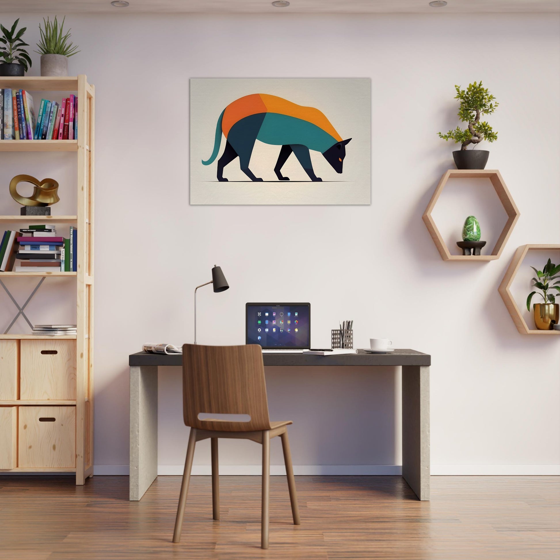 Harmonious Fusion - Minimalist Abstract Animal Wall Art