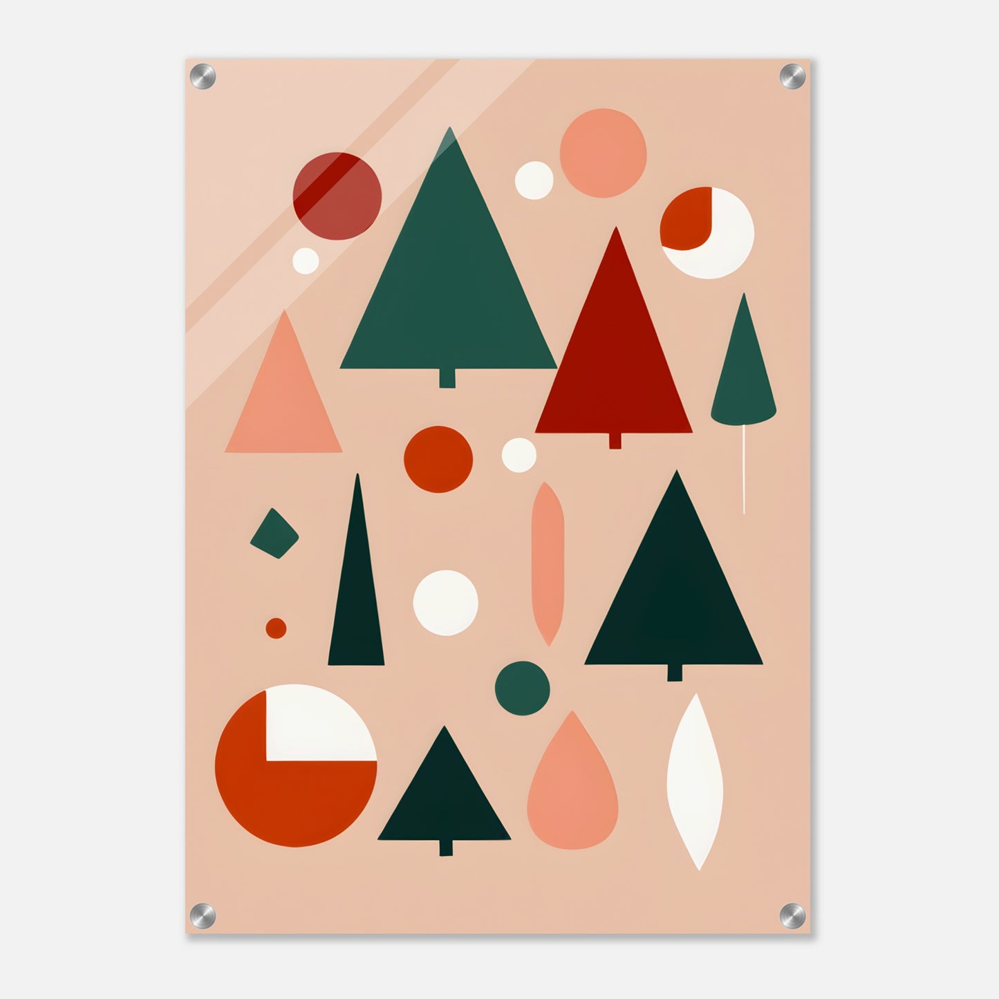 Whimsical Pines - Minimalist Abstract Christmas Art