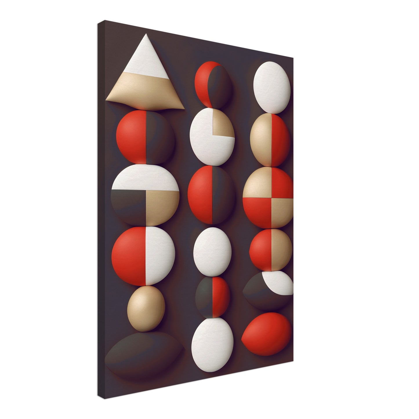 Geometric Harmony - Minimalist Abstract Christmas Art Canvas Print