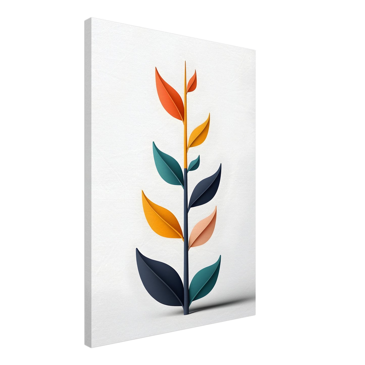 Minimalist Abstract Plant Canvas Print for Modern Decor