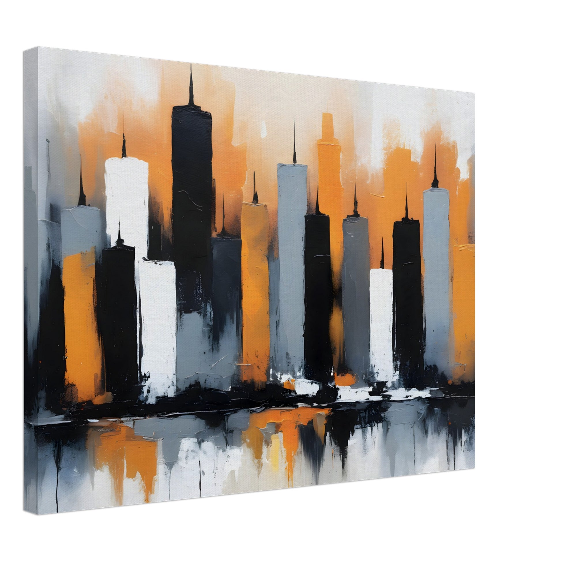 Dreamy Cityscape Hues: Minimalist Canvas Print